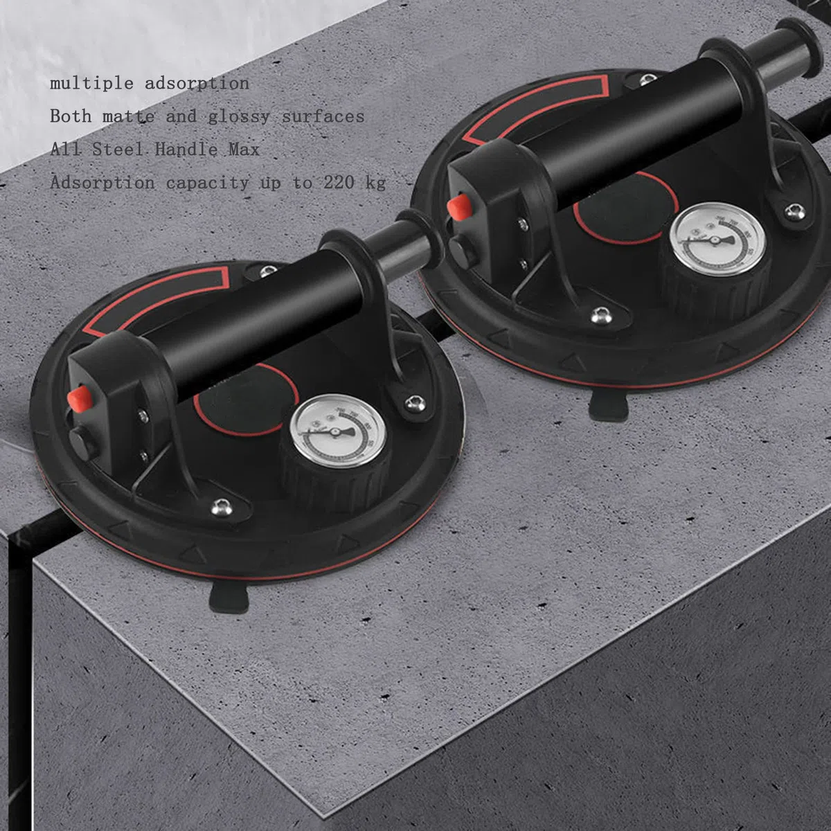 Válvula de Escape de protección de 360°, Bomba de AIRE de vacío, Ventosa para azulejos, herramienta eléctrica fija para manipulación de vidrio, diámetro Grande de 20 cm