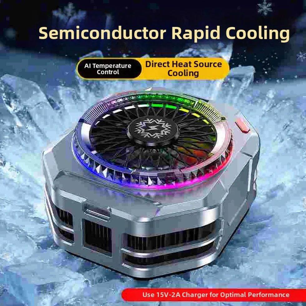 TH28 Pro Mobile Gaming Cooler, dissipatore di calore a semiconduttore da 30 W con controllo AI, 5 livelli di velocità, design magnetico e clip-on