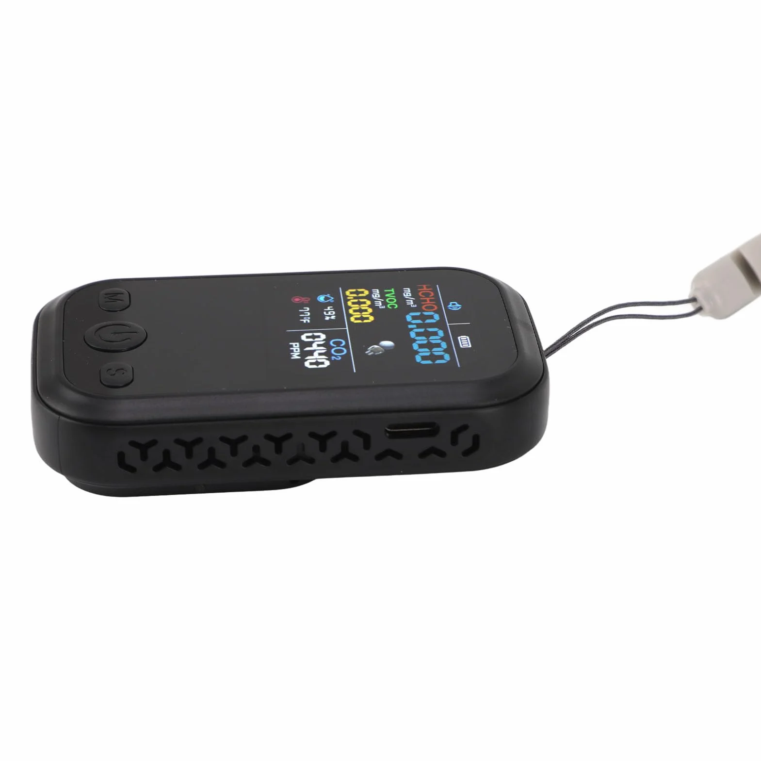 Kit per il Test 'aria Domestica, Monitor della qualità 'aria Compatto e Accurato per Prodotti Domestici per Interni (BLACK)