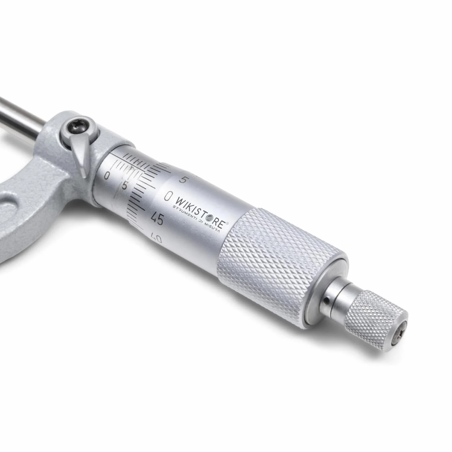 Micrometro Professionale 0-25 mm Centesimale Precisione Industriale Arco Lega Leggera Frizione Bloccaggio Levetta