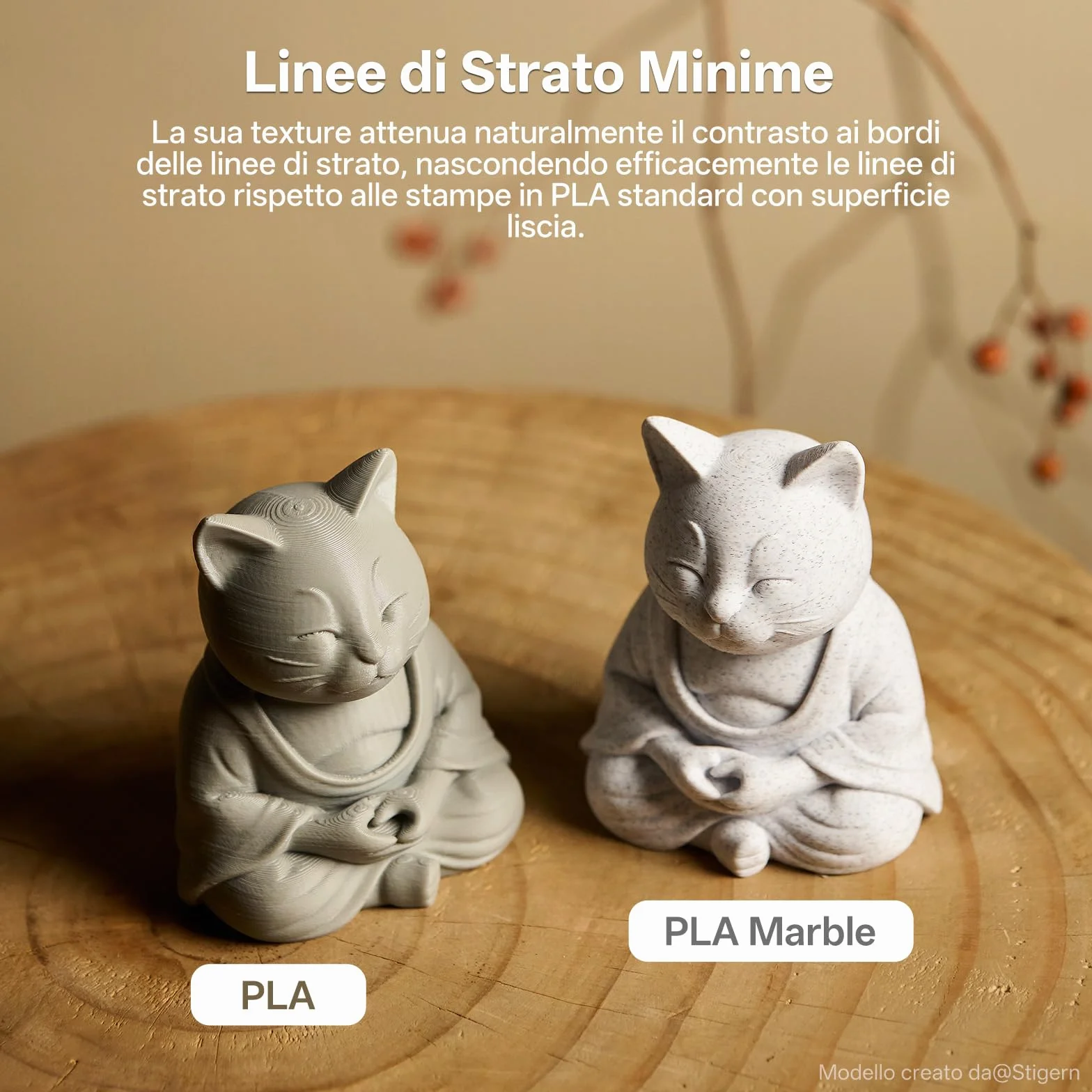 ANYCUBIC PLA Marble Filament 1,75 mm 1KG Bianco Marmo per Stampanti 3D