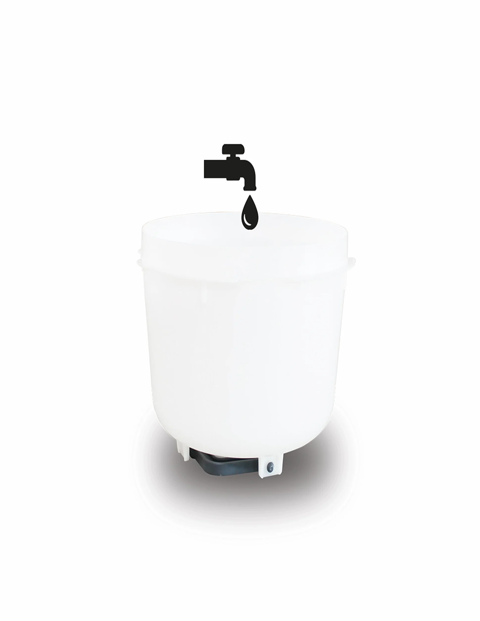Zootec Abbeveratoio a sifone in plastica con Manico e Piedini. capacità 15 Litri. Ideale per Galline, Pulcini, Anatre e avicoli Simili. Predisposto per Essere appesa nel pollaio.