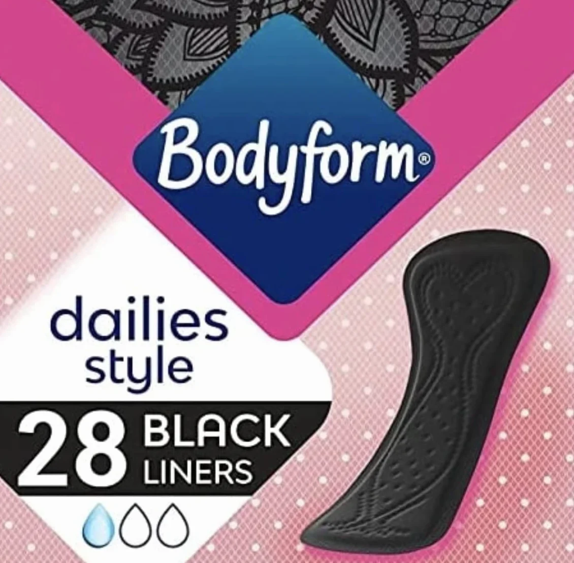 Bodyform Nero Protezione Slip Normale 28 Per Confezione