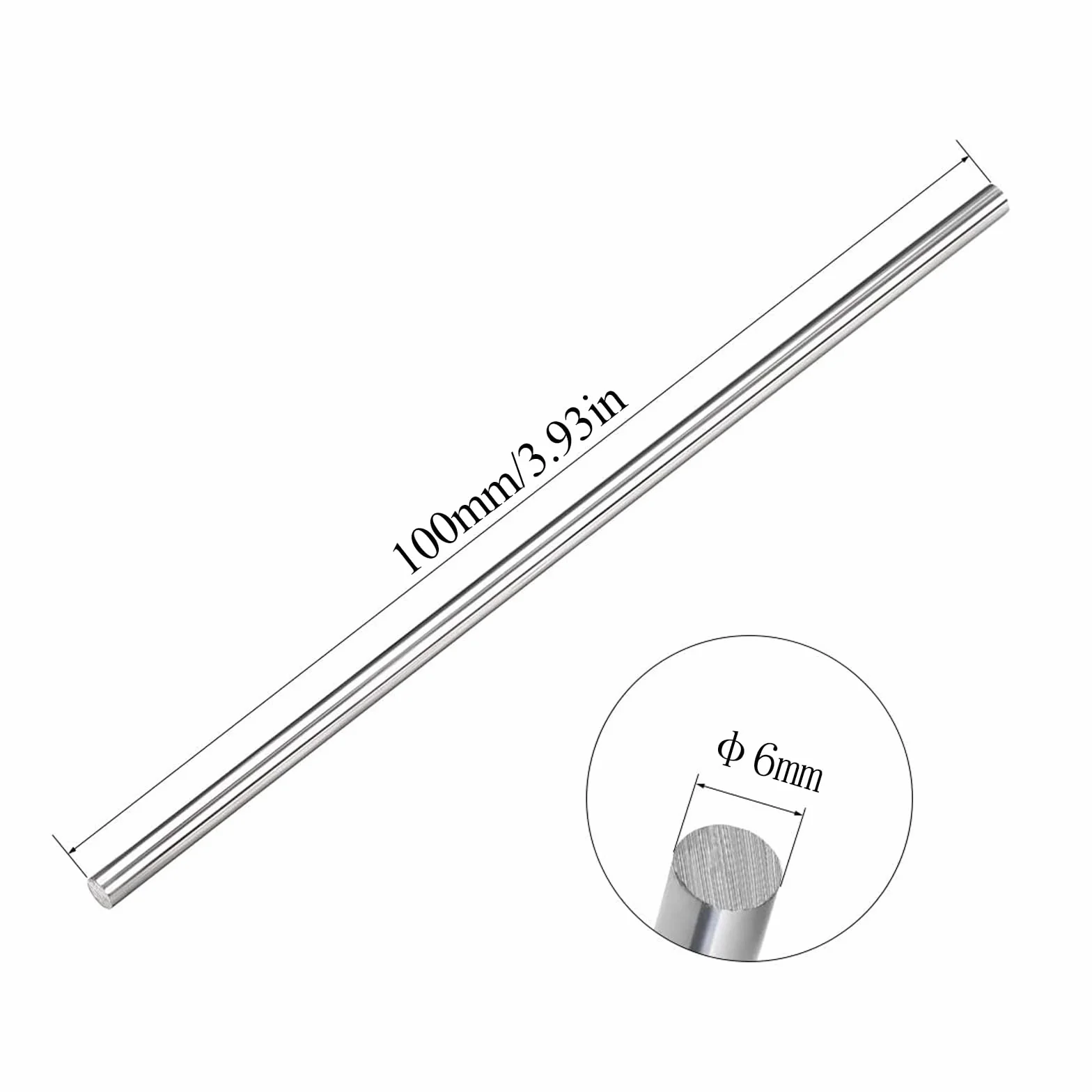 PHasz Diametro Asta in Tungsteno 1,2-5 Mm, Barra Tonda Solida in Tungsteno Lunghezza 100 Mm Materie Prime per La Ricerca Scientifica Industriale,Diameter 6mm