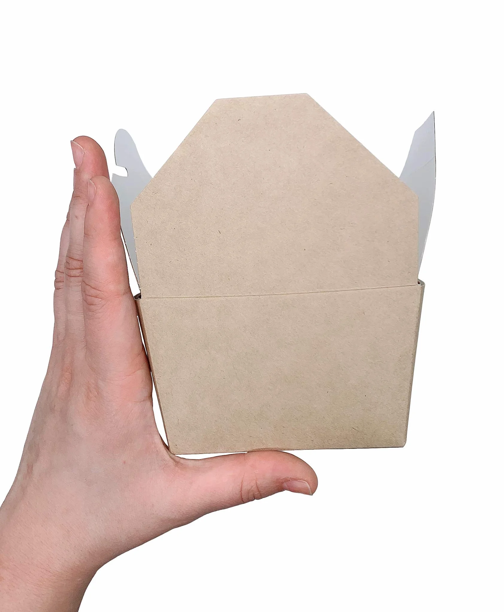 Scatola contenitore alimenti in carta kraft 600 ml monouso a prova di perdite confezione da 50