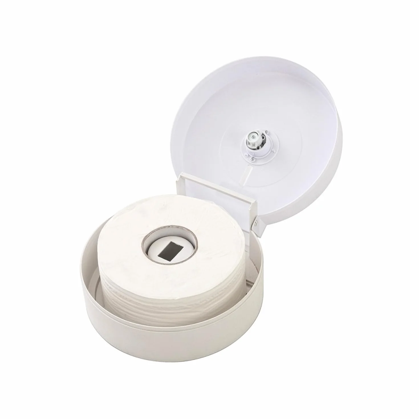 Avilia Distributore Rotolo Carta Igienica Chiuso Finestra Trasparente Plastica Bianca 12.5x27.5x27cm