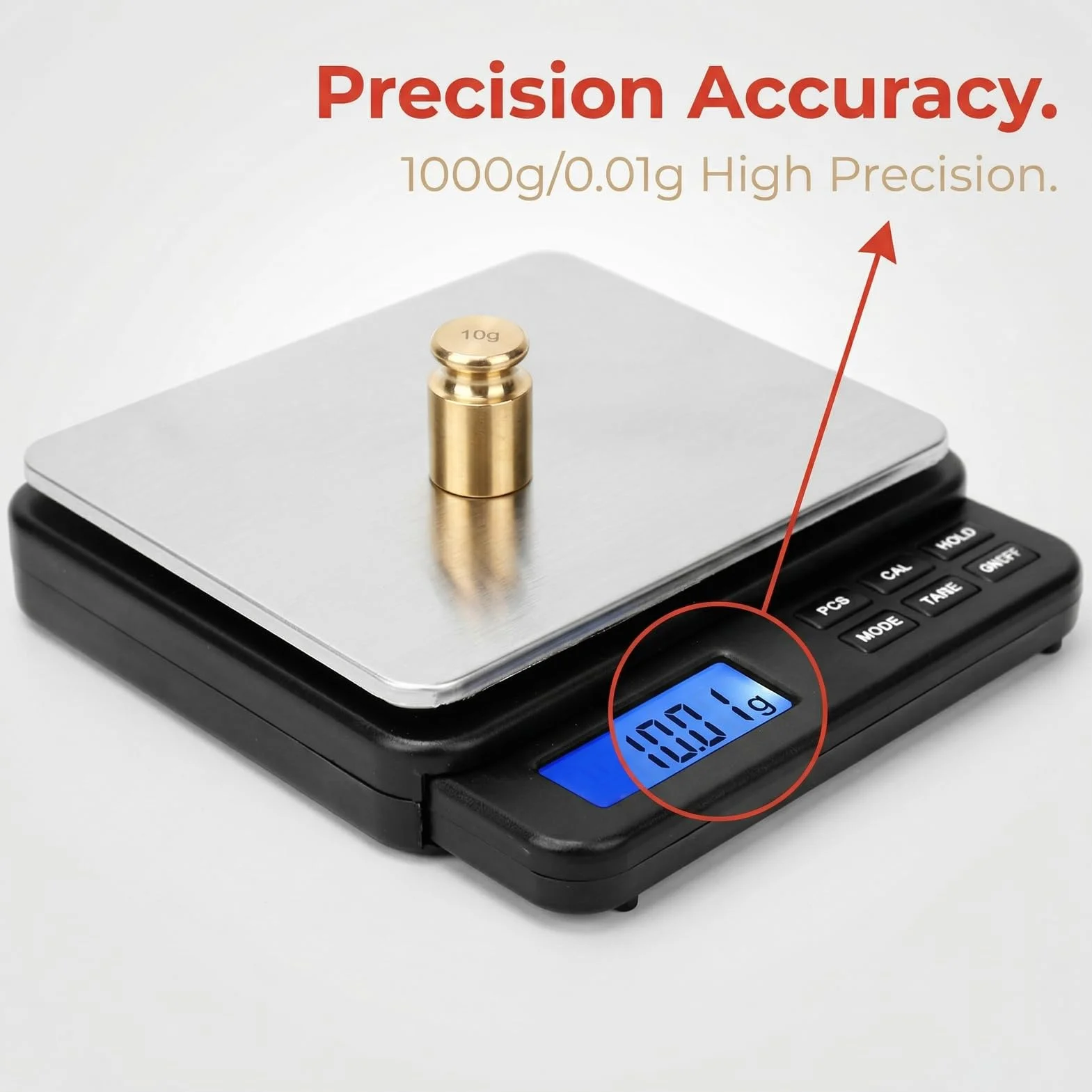 Bilancia Digitale per Alimenti, 1000g/0.01g Bilancia Mini Gram Ad Alta Precisione Bilancia da Cucina Digitale Bilancia Elettrica con Display LCD Retroilluminato Blu per Cucinare,