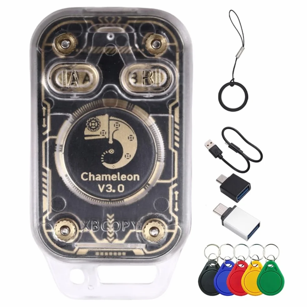 ISTOVO Lettore di Chip Intelligenti RFID Chameleon V3.0 + Emulatore di Smart Card 5XUID 125K 13,56M ID IC Tag NFC Read Writer