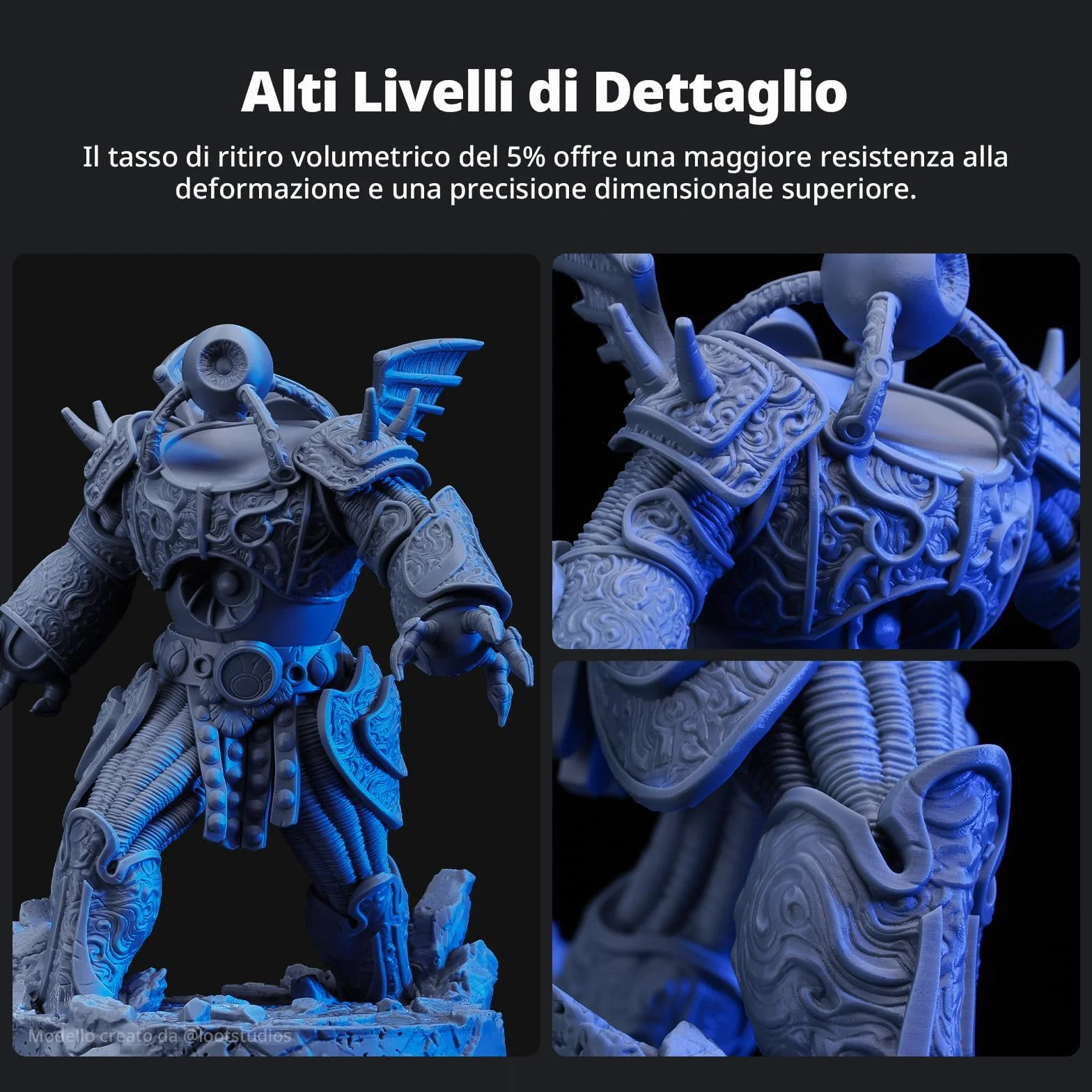 ANYCUBIC Resina Stampante 3D, Resine Standard Fotopolimerizzante UV 405 nm con Alta Precisione, Eccellente Fluidità e Solidificare Rapida per stampanti 3D 4K/8K LCD/DLP/SLA (Grigio, 1kg)