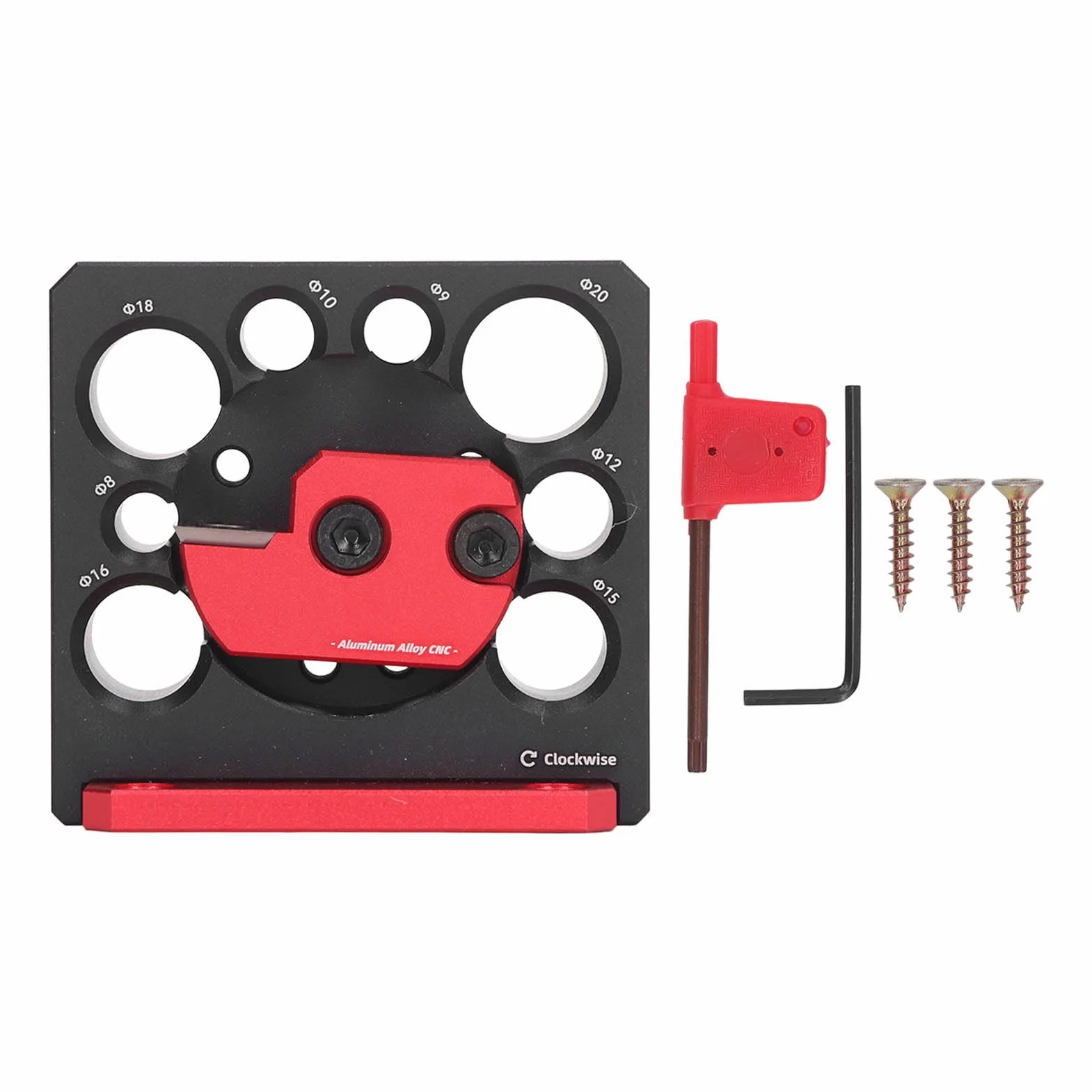 Maker Dowel Regolabile Jig, Strumento Ausiliario Rotondo Utensile per Produttore di Dowel Strumento Rotondo a Bordo Ausiliario per Legno in Legno