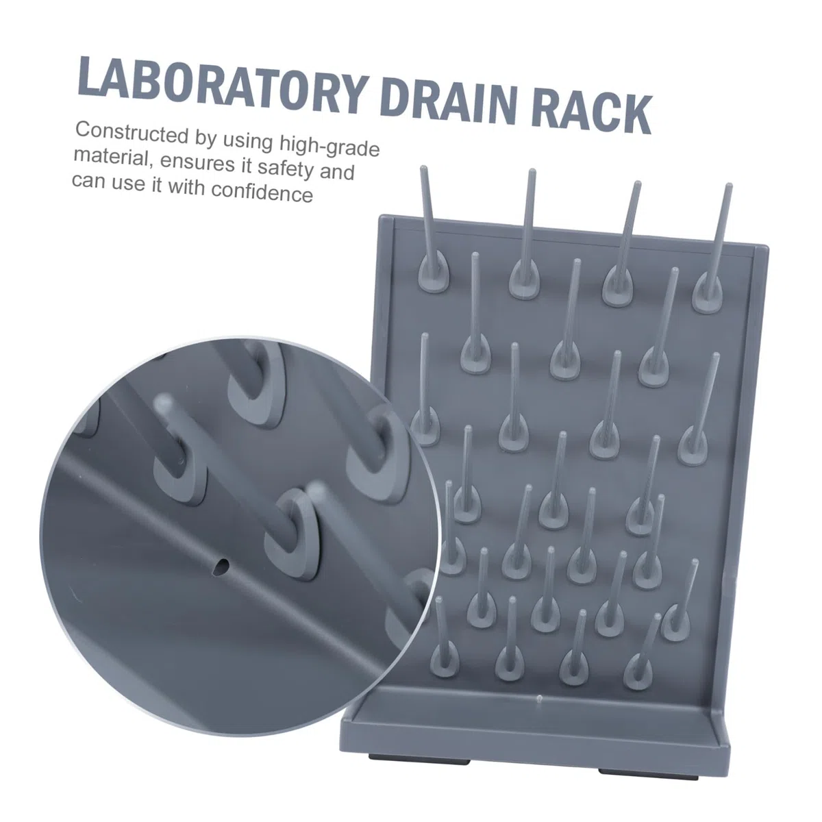 Rack Provette da Laboratorio Pp Nero 2 Pezzi per Test Tube | Rastrelliera di Essiccazione, Leggero e Facile da Trasportare, per Università e Ricerca Scientifica