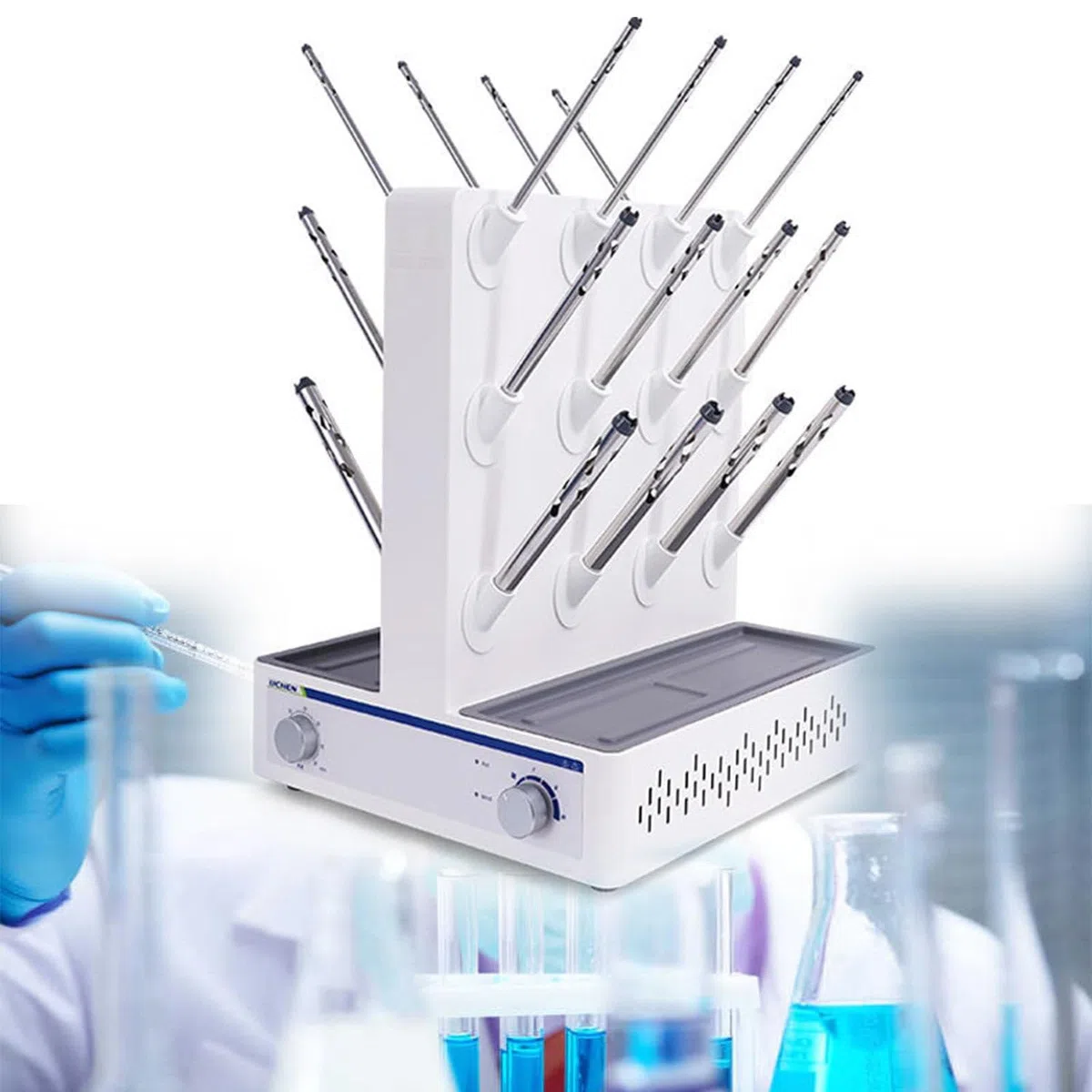 Secador De Flujo Aire Para Laboratorio Para Cristalería, Temperatura Rt~85 ℃, Tiempo 0 a 1 H, Secado Uniforme, Sin Manchas Agua Residuales, Para Tubos Ensayo Vidrio,LC-AD-24