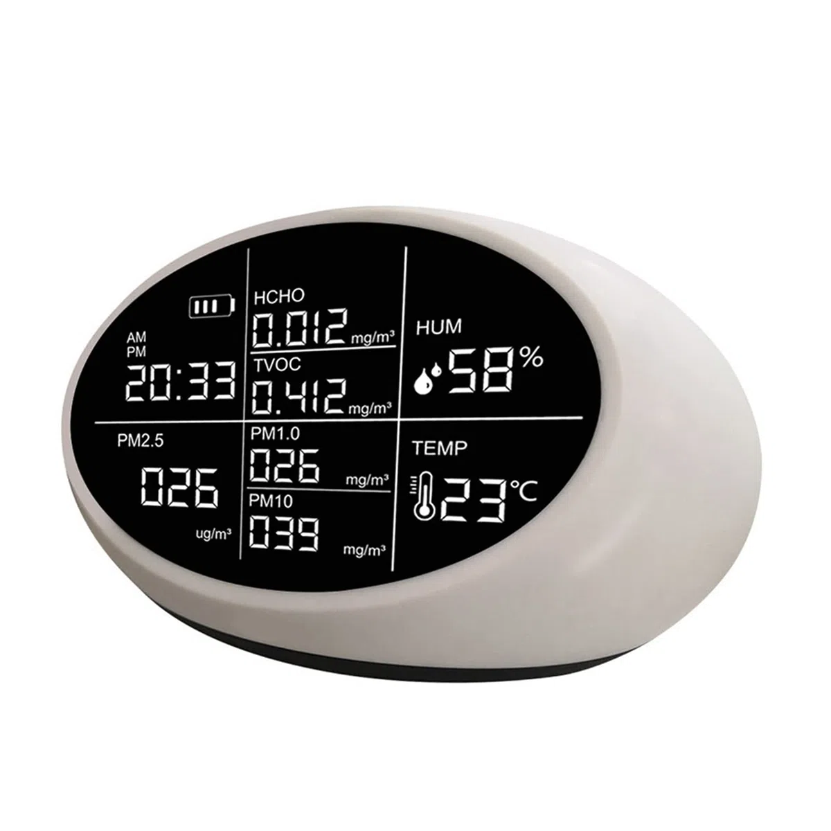 Rilevatore di gas, Dust Formaldehyde Detector versione inglese con manuale inglese PM2.5 HCHO TVOC TEMP HUM