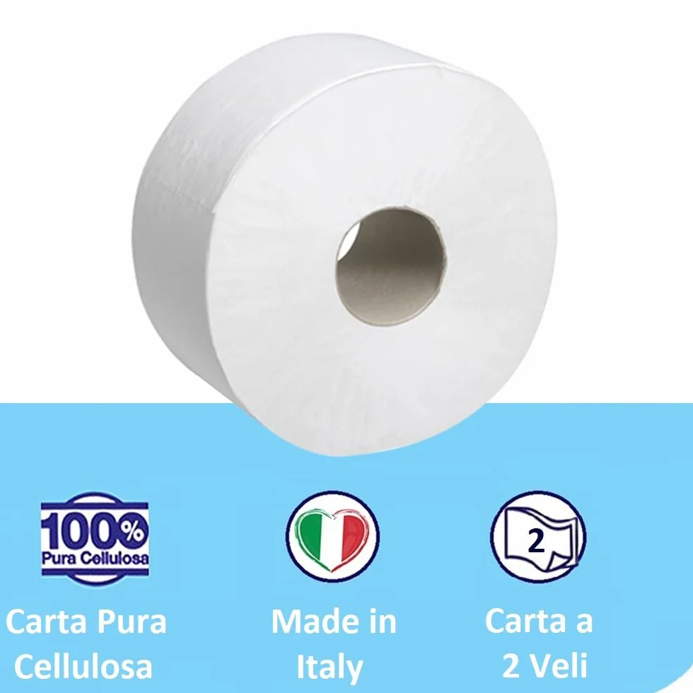 Carta igienica industriale maxi jumbo 6 rotoloni 5007 280mt