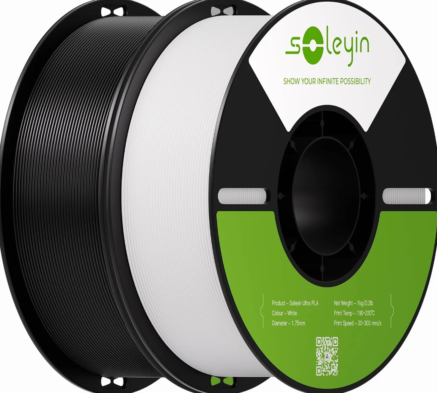 SOLEYIN Ultra PLA Filamento 1,75 mm 2 kg per Stampante 3D, precisione dimensionale +/- 0,02 mm