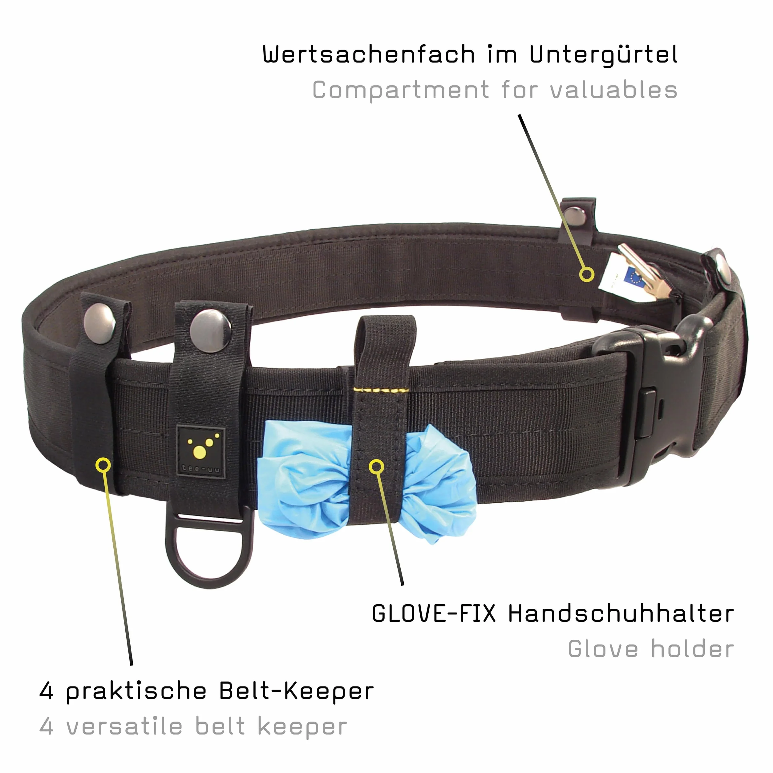 Cinturone per Emergenze BLACK S-XXL