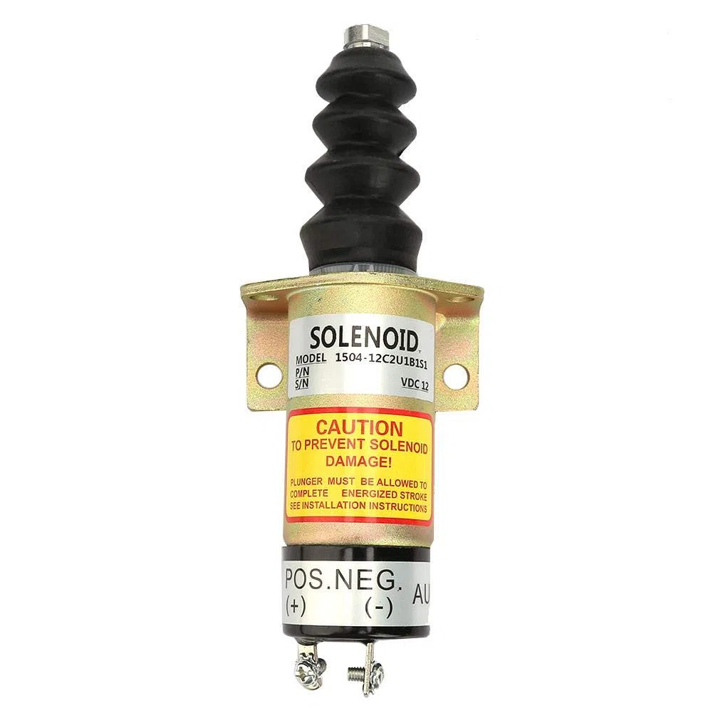 Solenoide di arresto, kit di ricambio per solenoide di arresto del motore dell'alloggiamento in acciaio 12 V 1504-12C2U1B1S1