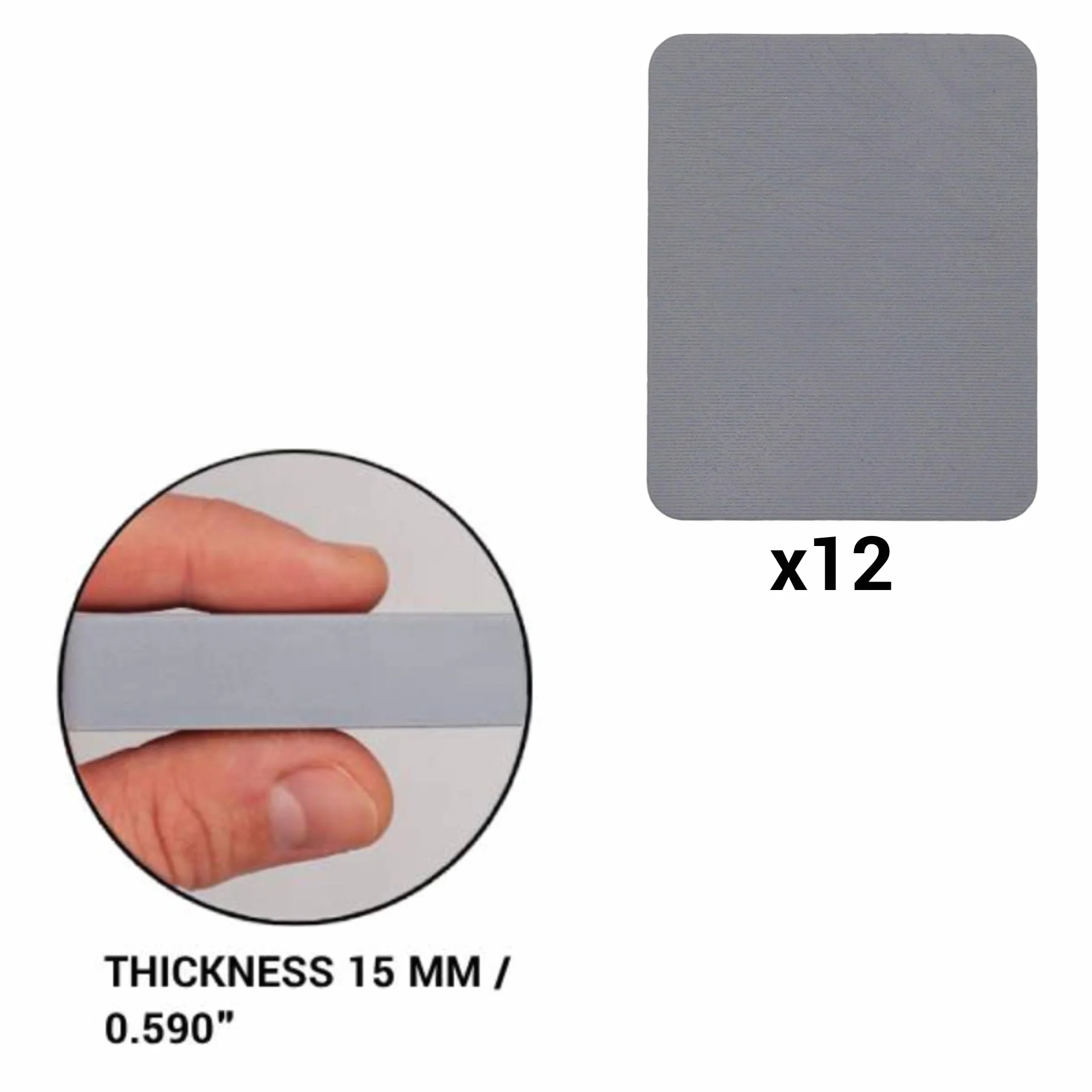 SKIR'CO (12 pz) Spacchetti piatti in plastica da 15 mm, distanziatori per telaio 53 x 66 mm, distanziatori di livellamento solidi, spacchetti per telaio di porte e finestre