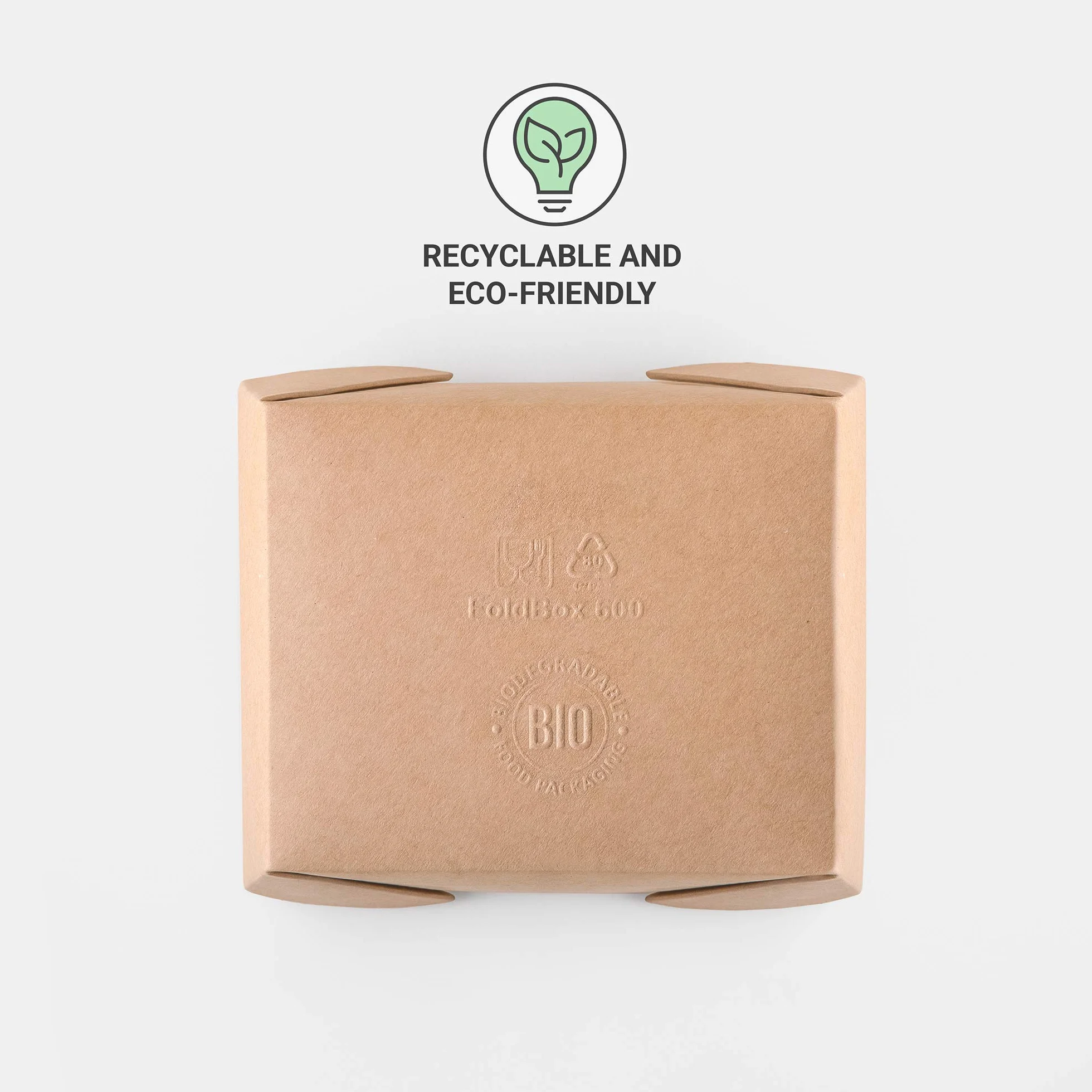 Scatola contenitore alimenti in carta kraft 600 ml monouso a prova di perdite confezione da 50