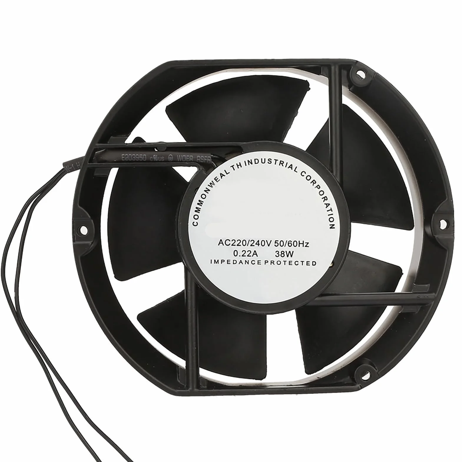 Ventilatore assiale Aramox, FP-108EX-S1-S Ventilatore assiale CA AC220V Ventola di raffreddamento con cuscinetto a sfera ovale 38W