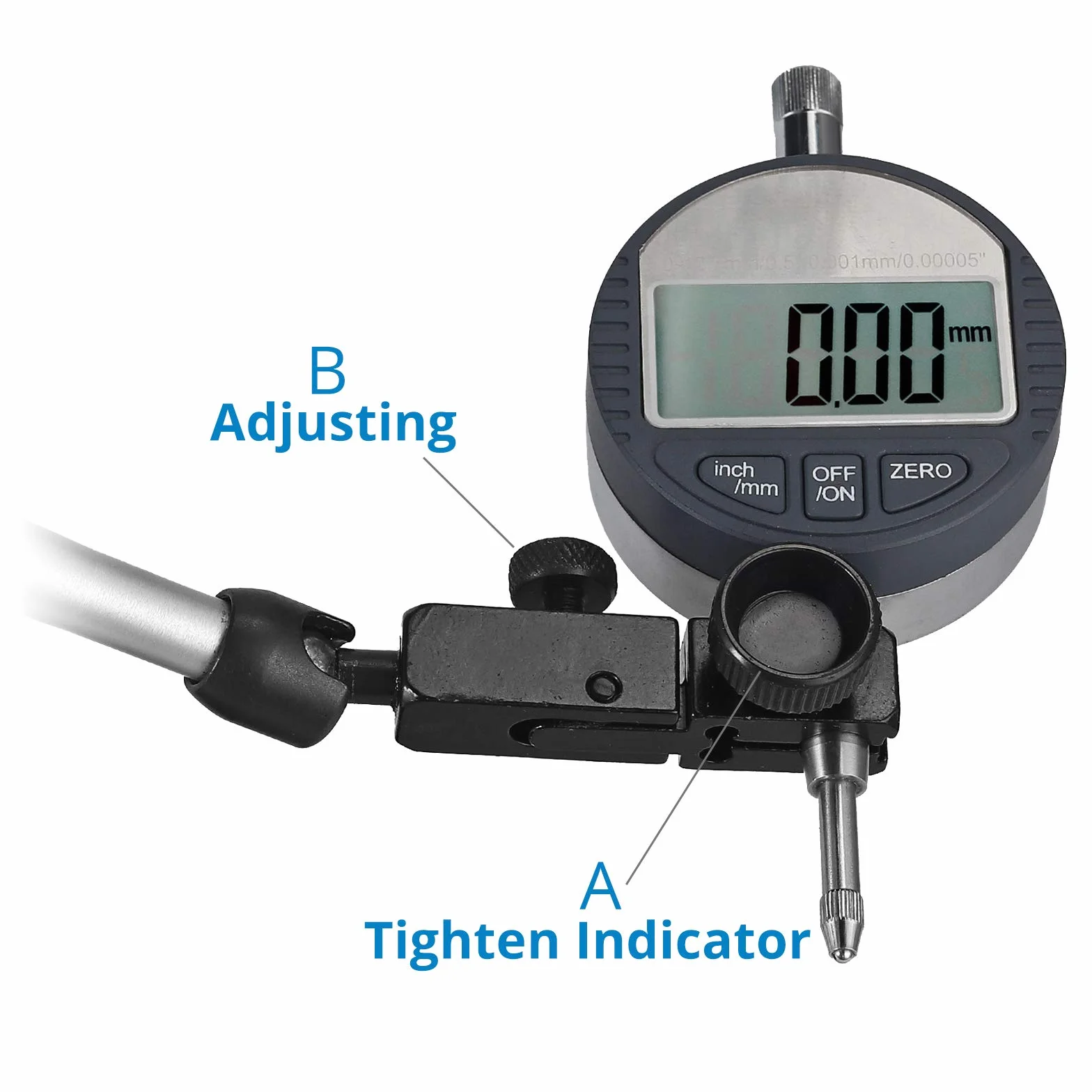 AUTOUTLET Comparatore con Base Magnetico per Indicatore Quadrante Digitale,Trazione Massima 176 Libbre/80 KG,Supporto Universale del Comparatore,Braccio Rregolabile,Interruttore ON/OFF
