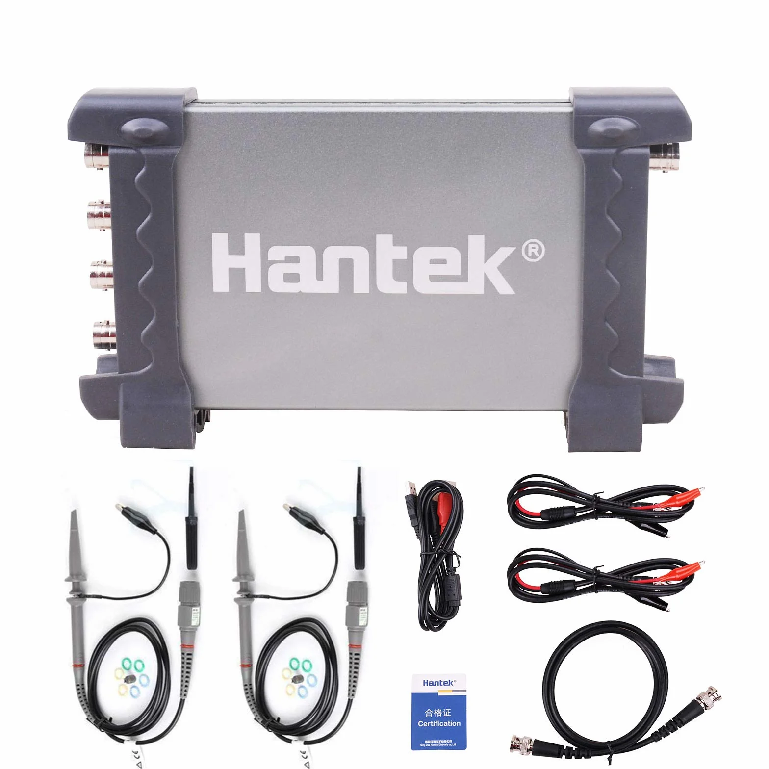 Hantek Oscilloscopio 4CH PC USB, 6074BD 6104BD 6204BD 6254BD 70/100/200/250MHz, larghezza di banda 1Gs/S (250 MHz)