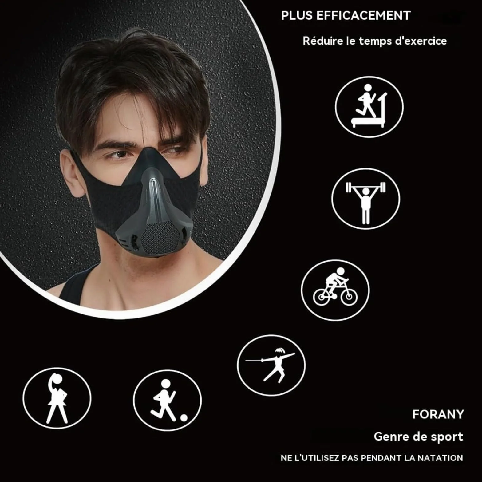 Maschera da allenamento in altitudine 25 livelli resistenza respiratoria Sport Masks Fitness Running Training