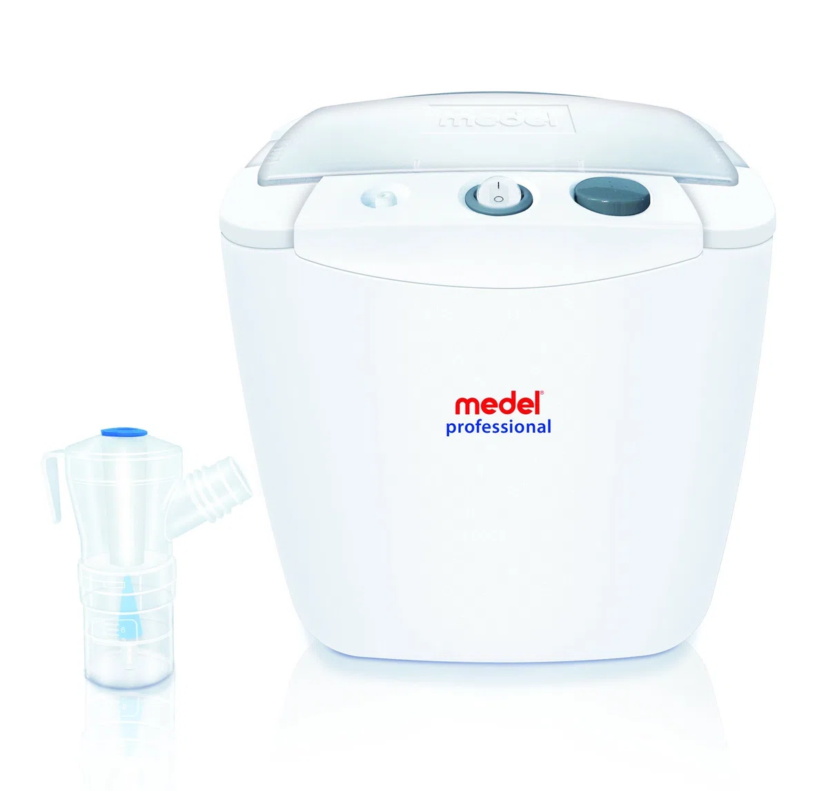 Medel 95140 Professional Apparecchio per Aerosolterapia a Compressore, Bianco