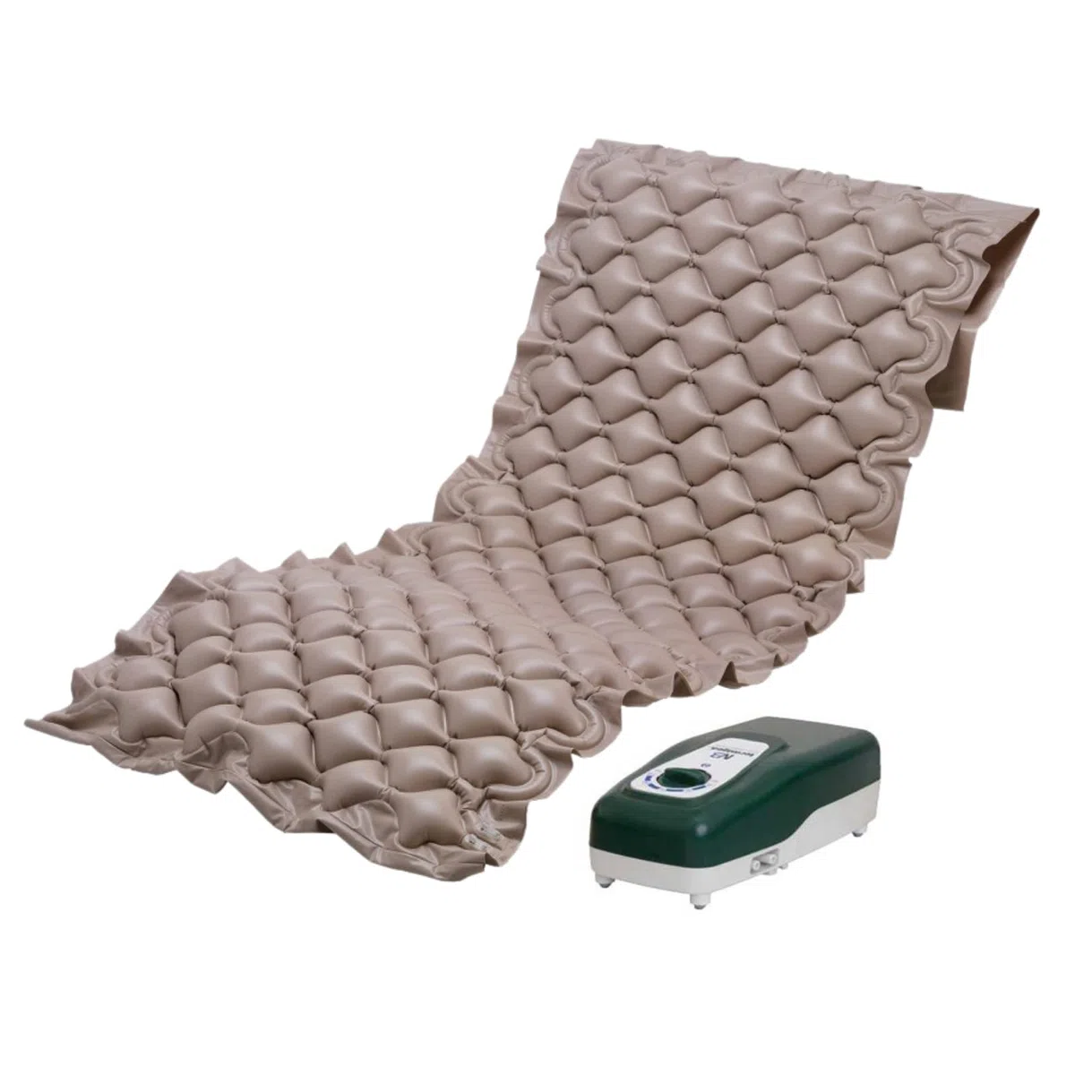CURA FARMA - Materasso Antidecubito Gonfiabile in PVC con Compressore Regolabile, Ciclo Alternato - Materassino Antidecubito Detraibile, Silenzioso per Anziani e Pazienti con Mobilità Ridotta