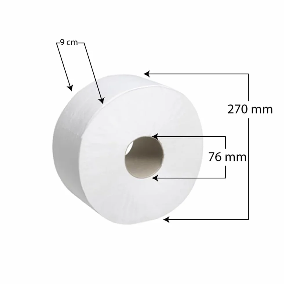 Carta igienica industriale maxi jumbo 6 rotoloni 5007 280mt