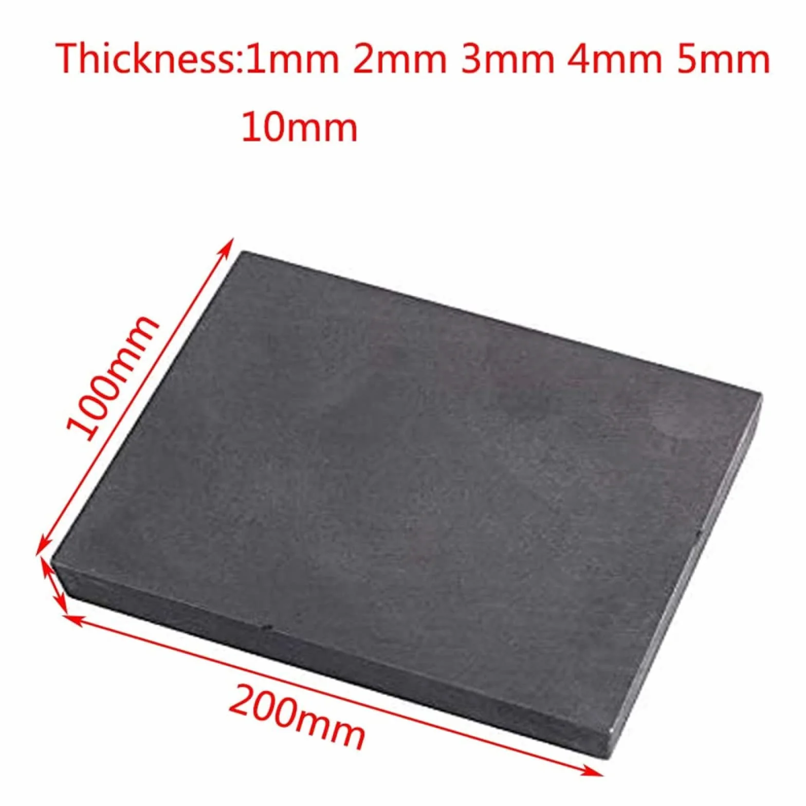 Lastra di grafite ad alta purezza 99,9% 200x100x10 mm per colata di metalli
