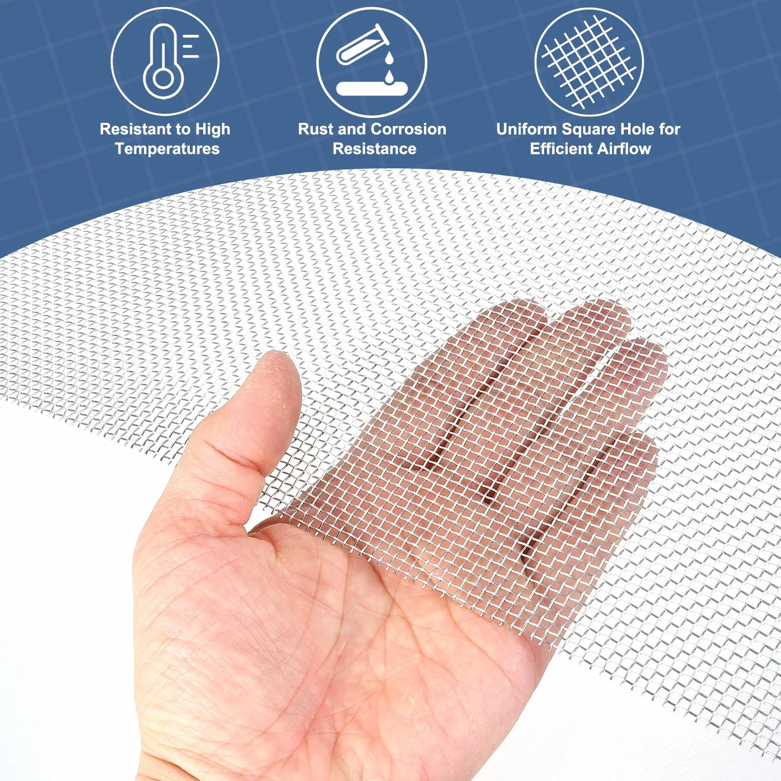 QUARKZMAN 12 Mesh 79" x 10" Rete In Metallo Intrecciata 316 Acciaio Inossidabile Griglia Di Aerazione Filtro Finestra