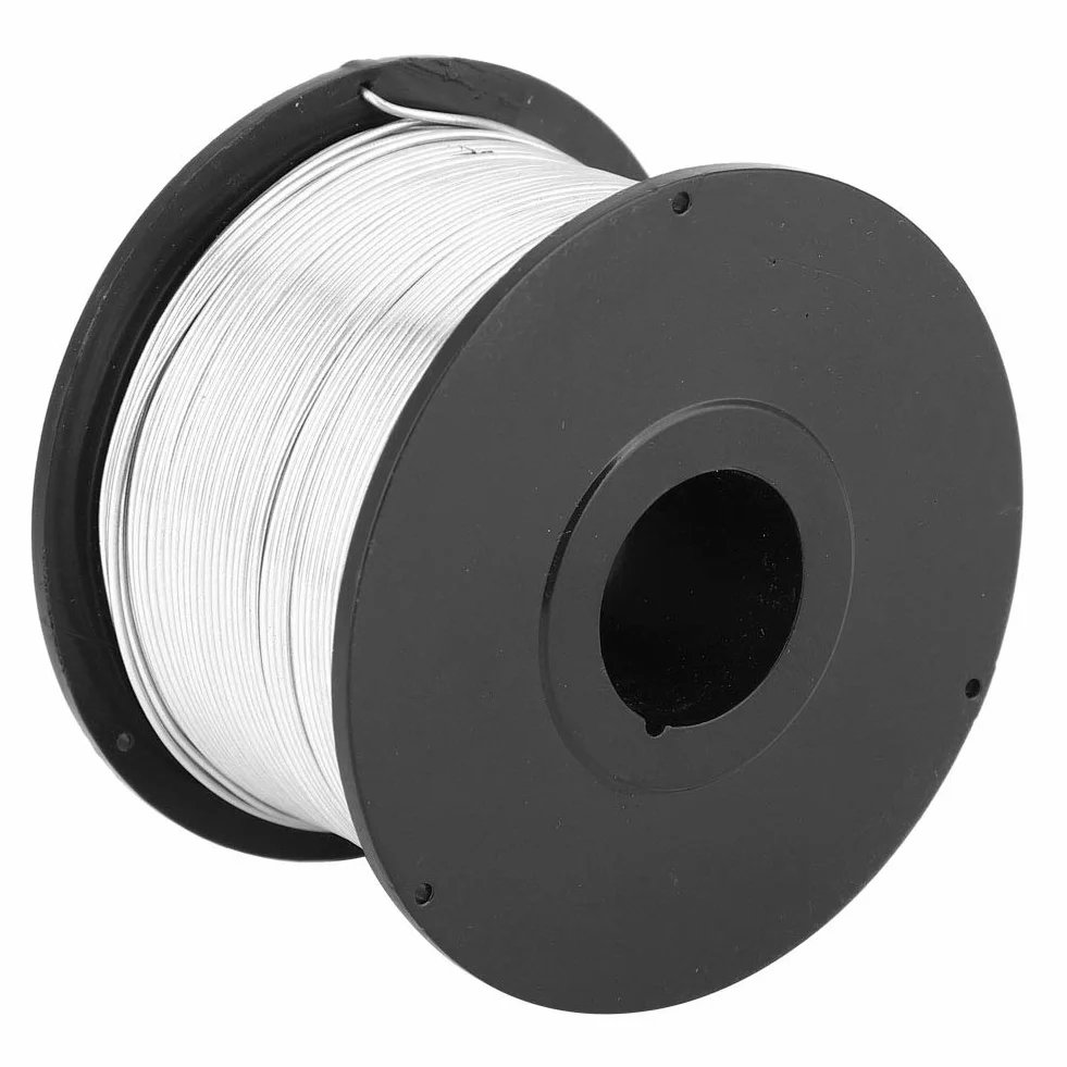 Filo per Legare Macchina 4 Pezzi 110 M 0,8 Mm Acciaio per Tondo per Cemento Armato
