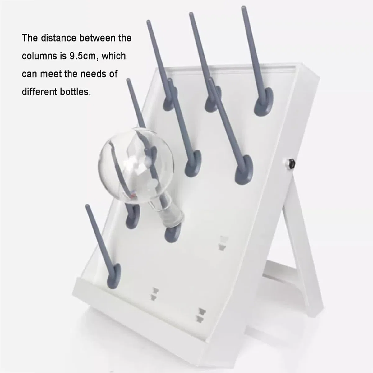Supporto per Strumenti da Laboratorio, con pioli Rimovibili per vetreria e Bottiglie, Ideale per Utensili da Laboratorio scolastici e per Uso scientifico.