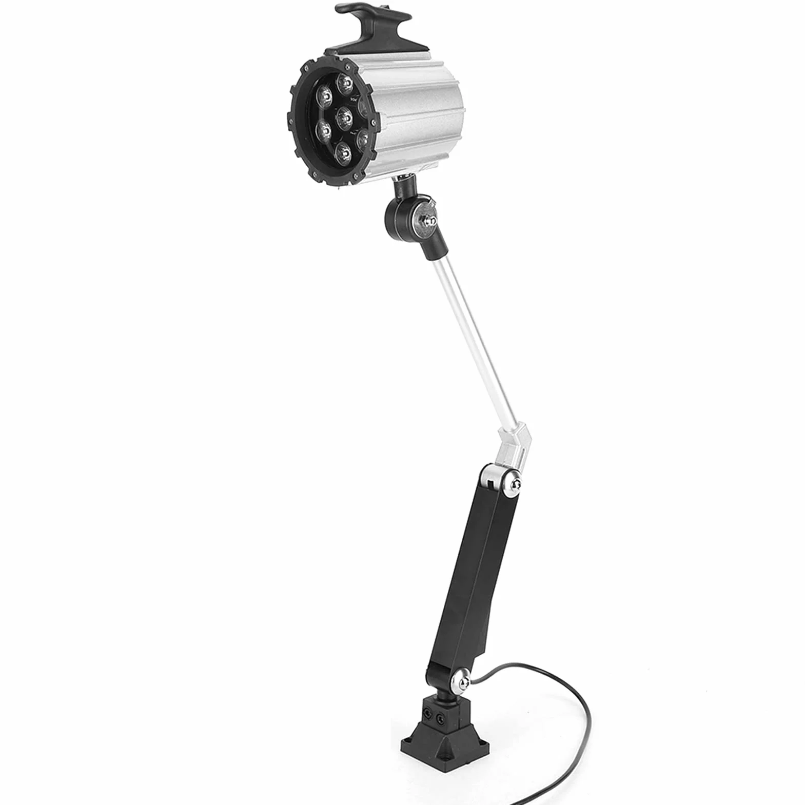 Luce da lavoro a LED regolabile per fresatrice CNC tornio 7W 24V, chip ad alta luce, durata 50000 h, base montabile, adatta per officina meccanica e manutenzione ricambi auto,