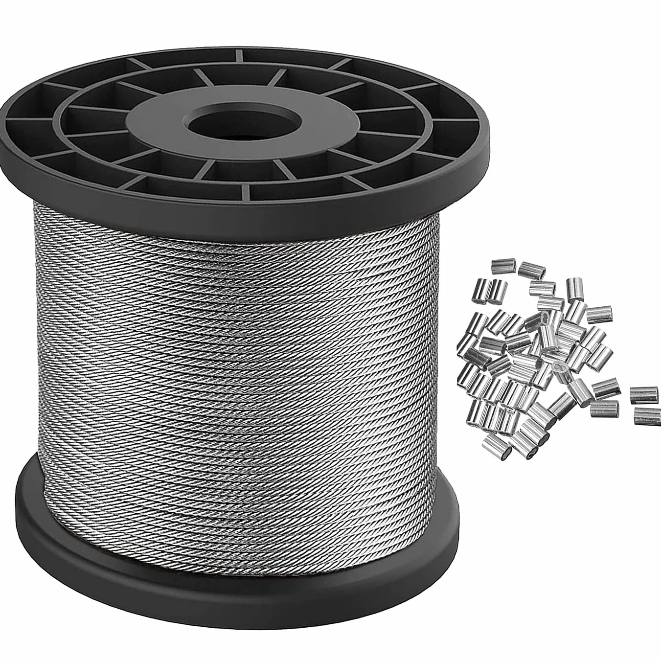 Cavo Acciaio Inox Filo Appendere Foto Cavi Sospensione 1,5 mm x 100m per La Cornice Dello Specchio Che Dipinge Oggetti Sospesi