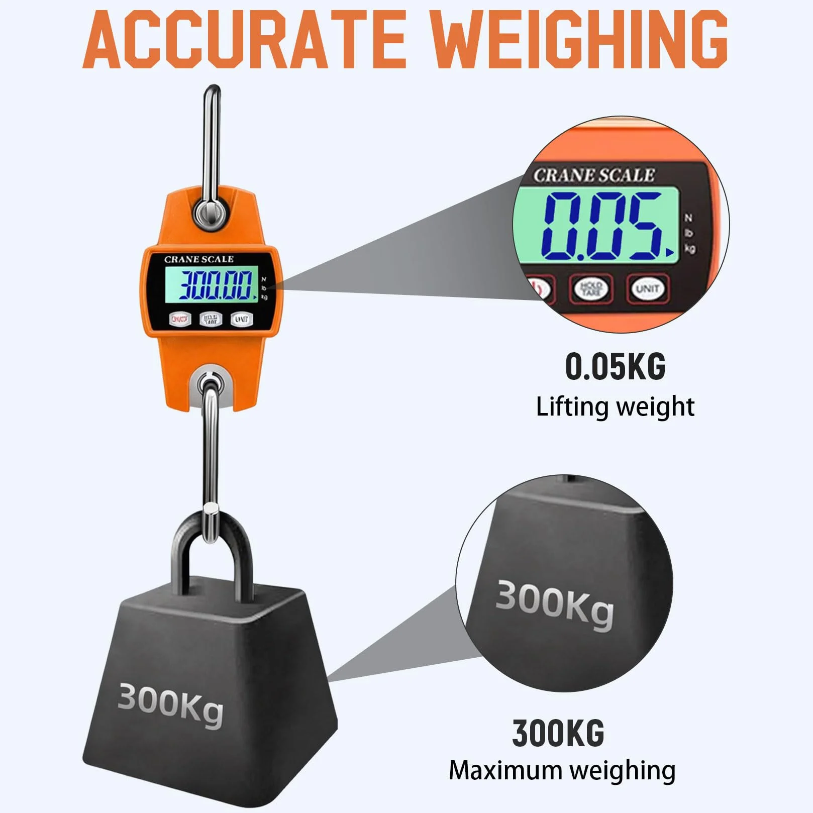 Bilancia sospesa digitale 300 kg