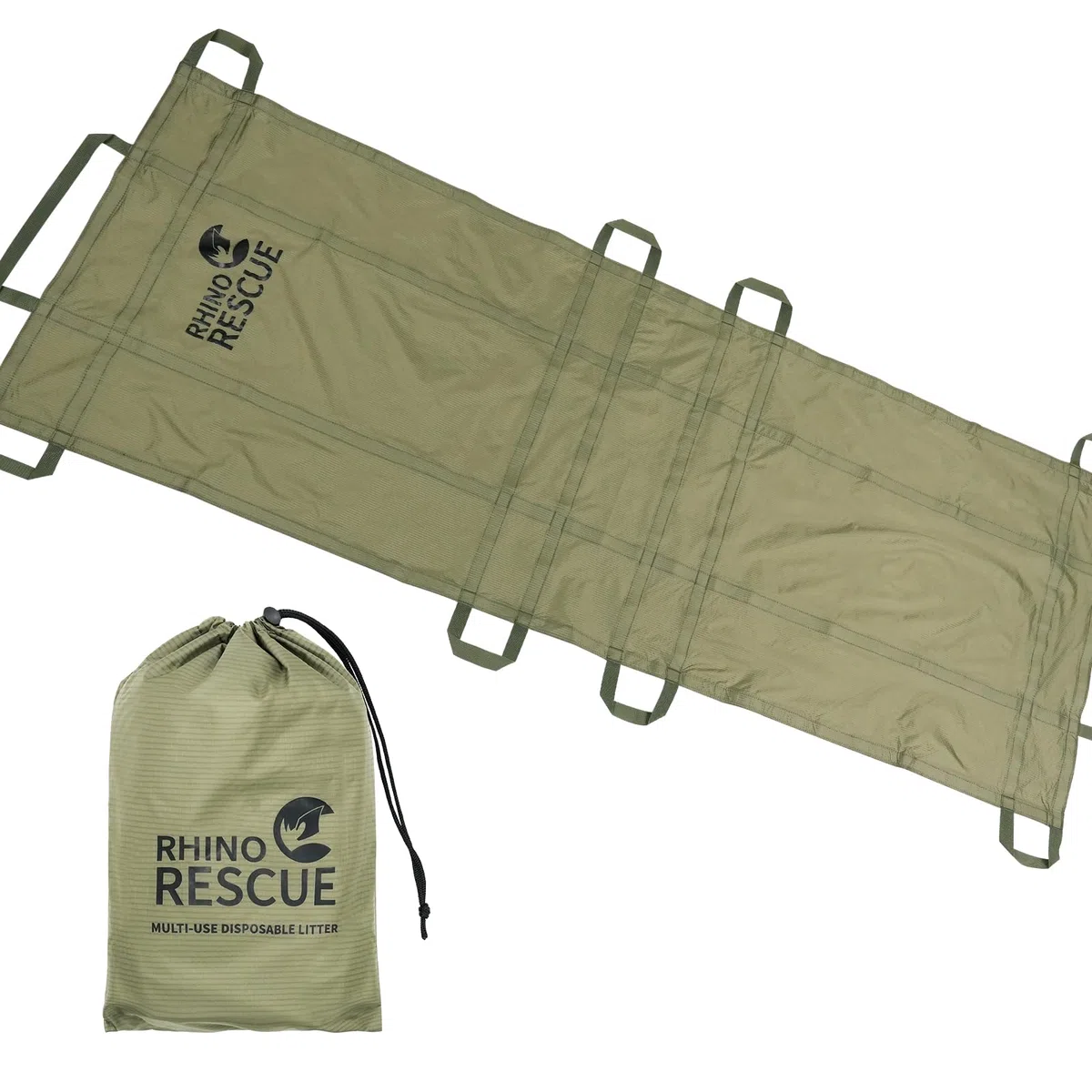 RHINO RESCUE Barella usa e getta multiuso di emergenza, capacità 300 kg, resistente all'acqua per incidenti di massa e disastri