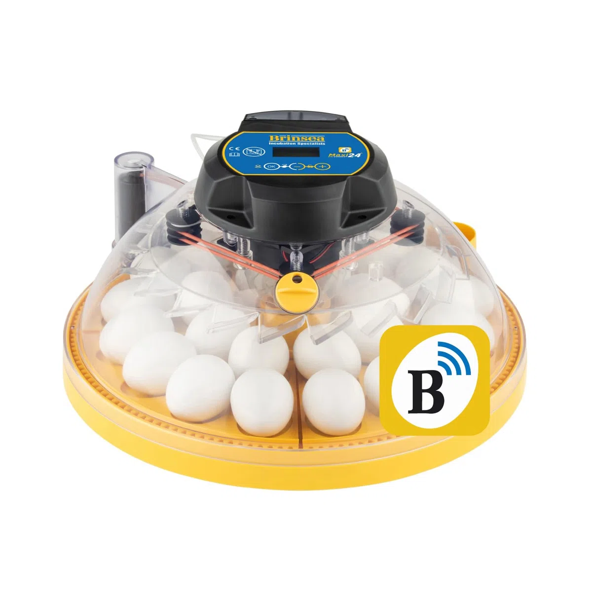 Brinsea Maxi 24 Ex Connect - Incubatrice per Uova controllata da App, con Controllo Automatico dell'umidità e Rotazione delle Uova, per cova 24 Galline, Anatre, Altre Uova, comandi digitali di