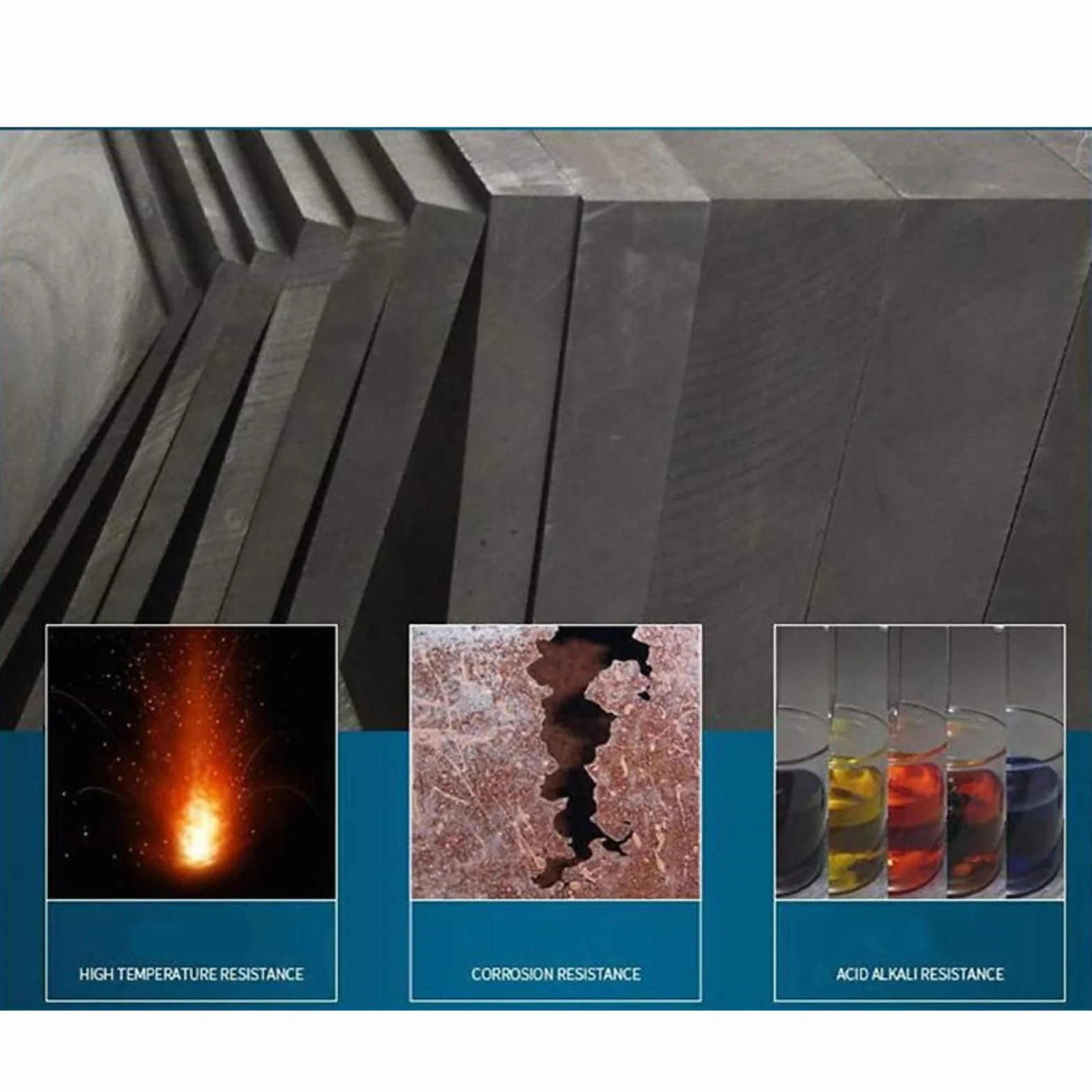 Lastra di grafite ad alta purezza 99,9% 200x100x10 mm per colata di metalli
