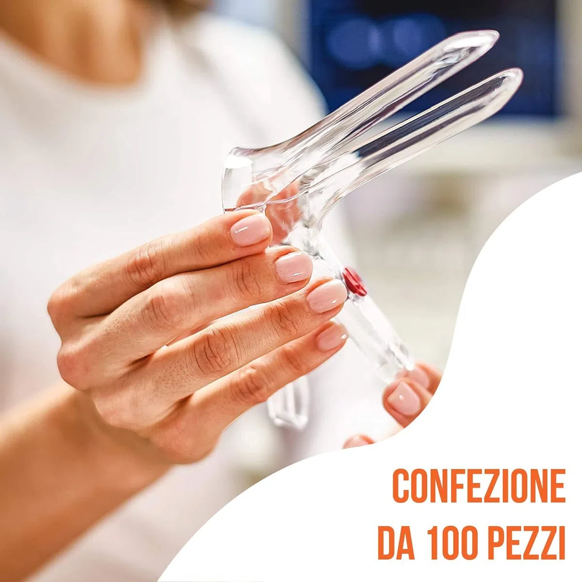 Speculum Vaginale Monouso a Perno Centrale Certificato CE, Differenti Misure (M) PZ100 - HD1005-M