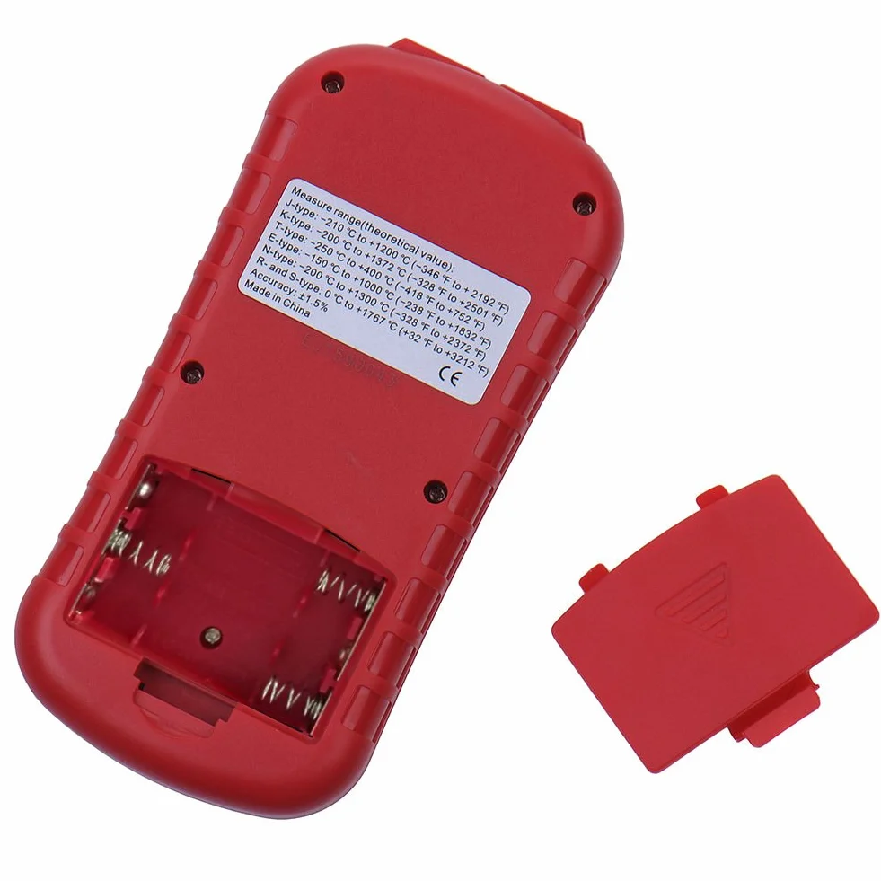 Termometro digitale Dual Channel RGBS con due termocoppie K tipo, retroilluminazione LCD per K/J/T/E/R/S/N, per industria agricoltura meteorologia