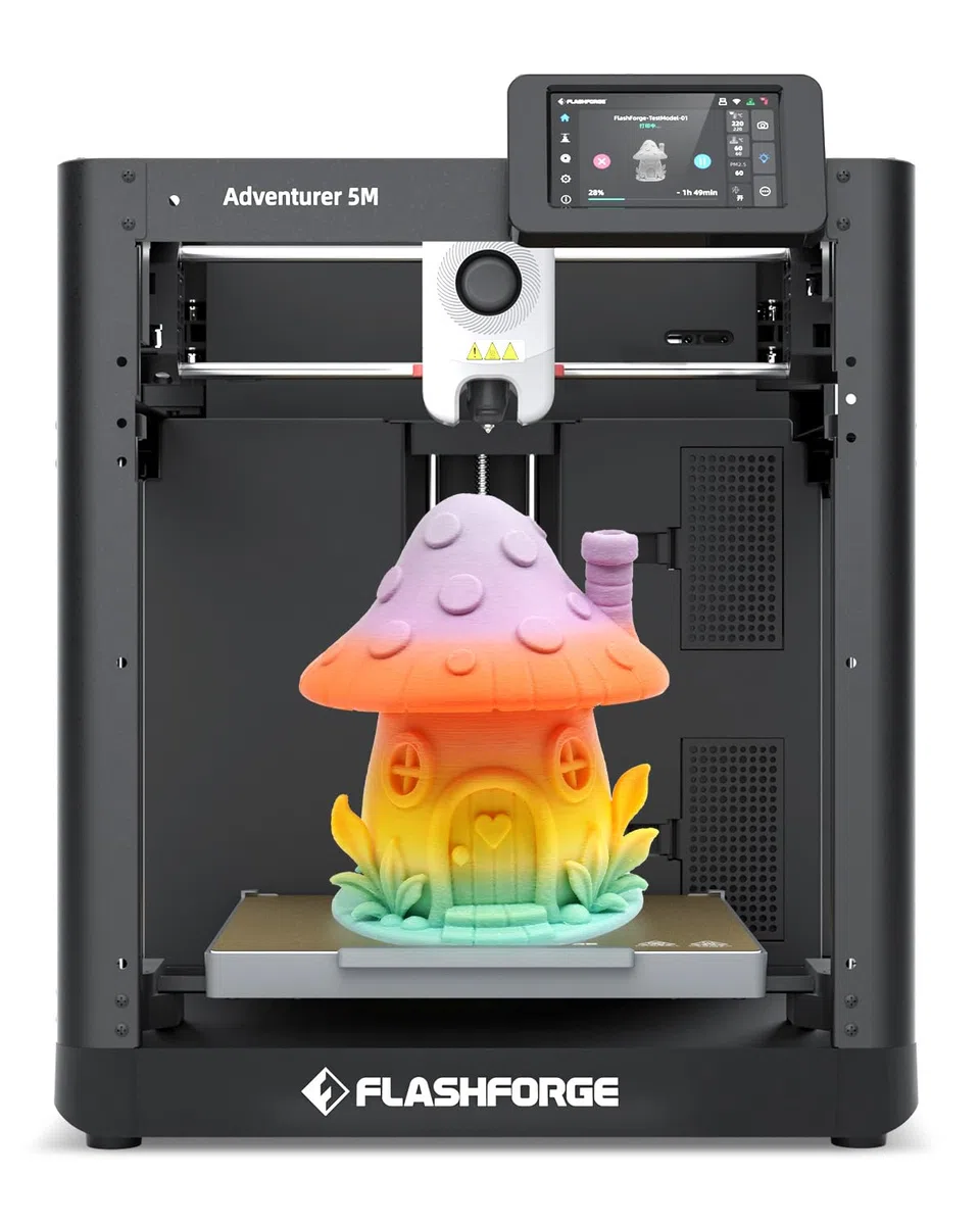 FLASHFORGE Impresora 3D Adventurer 3C Totale recinto FDM máquina, nivelación Libre extraíble placa de construcción calentada y boquilla desmontable, pantalla táctil, volume 150 x 150 x 150 mm