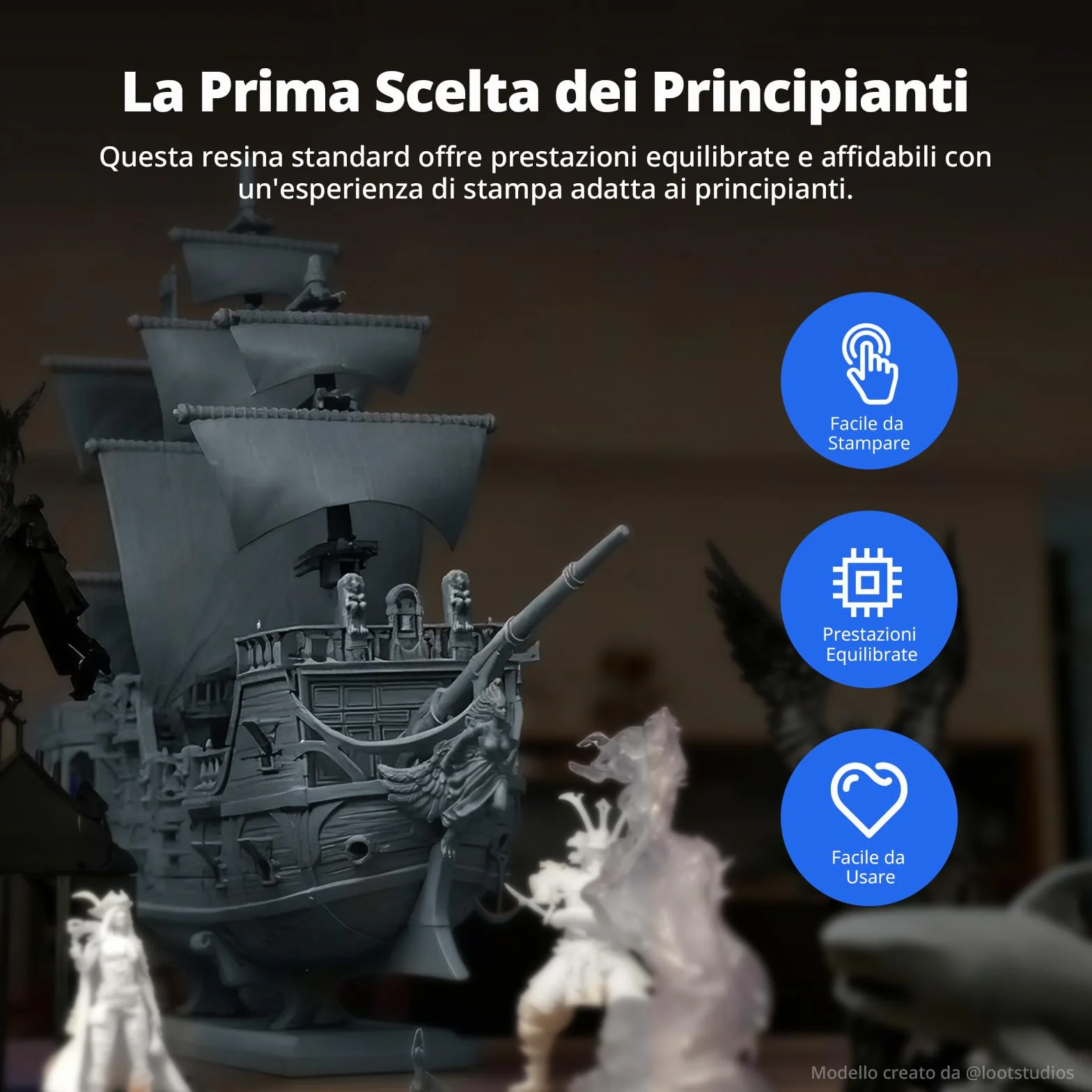 ANYCUBIC Resina Stampante 3D, Resine Standard Fotopolimerizzante UV 405 nm con Alta Precisione, Eccellente Fluidità e Solidificare Rapida per stampanti 3D 4K/8K LCD/DLP/SLA (Grigio, 1kg)