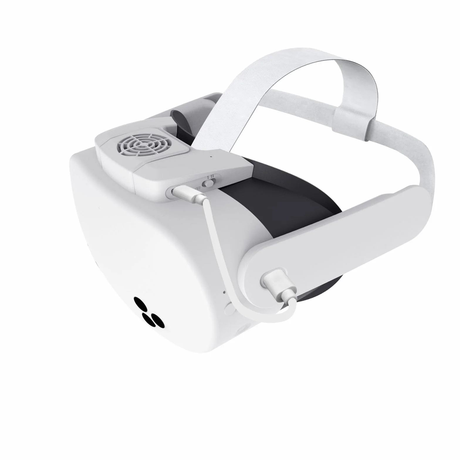 Maschera di raffreddamento del ventilatore per Meta quest 3S, accessori di dissipazione del calore VR Anti-appannamento Flusso d'aria accelerato Ventola di raffreddamento regolabile per cuffie VR