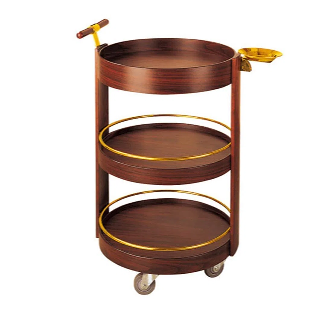 Carro de Bar de Madera para Cocina Carro de Servicio Práctico y Funcal Muebles de Hogar para Bar Exclusivo y Locales Carros de Servicio Estilo Isla
