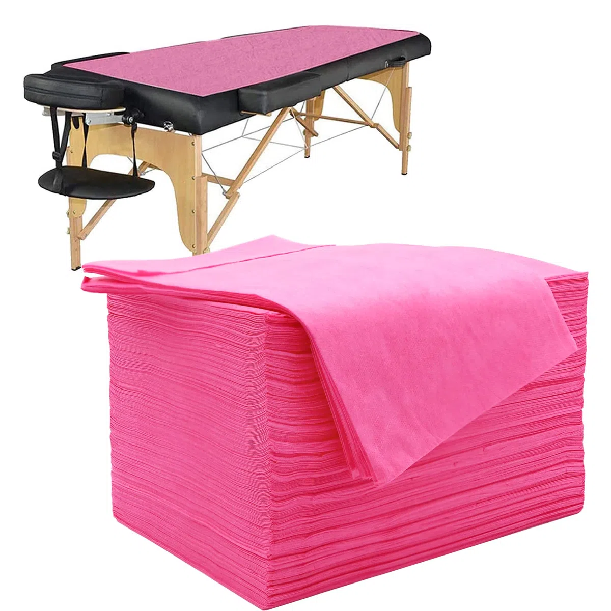 100pcs Lenzuola Usa e Getta, 80 x 180cm Monouso per Lettino Massaggio, in Tessuto Non Tessuto per Ospedali, Cliniche Dentali, Saloni di Bellezza