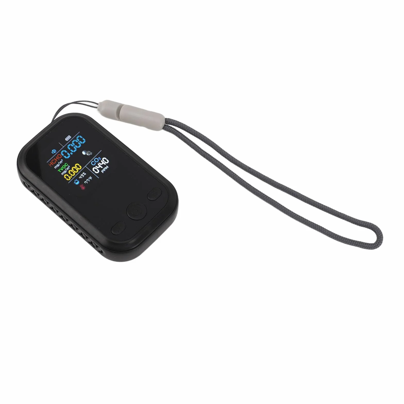 Kit per il Test 'aria Domestica, Monitor della qualità 'aria Compatto e Accurato per Prodotti Domestici per Interni (BLACK)