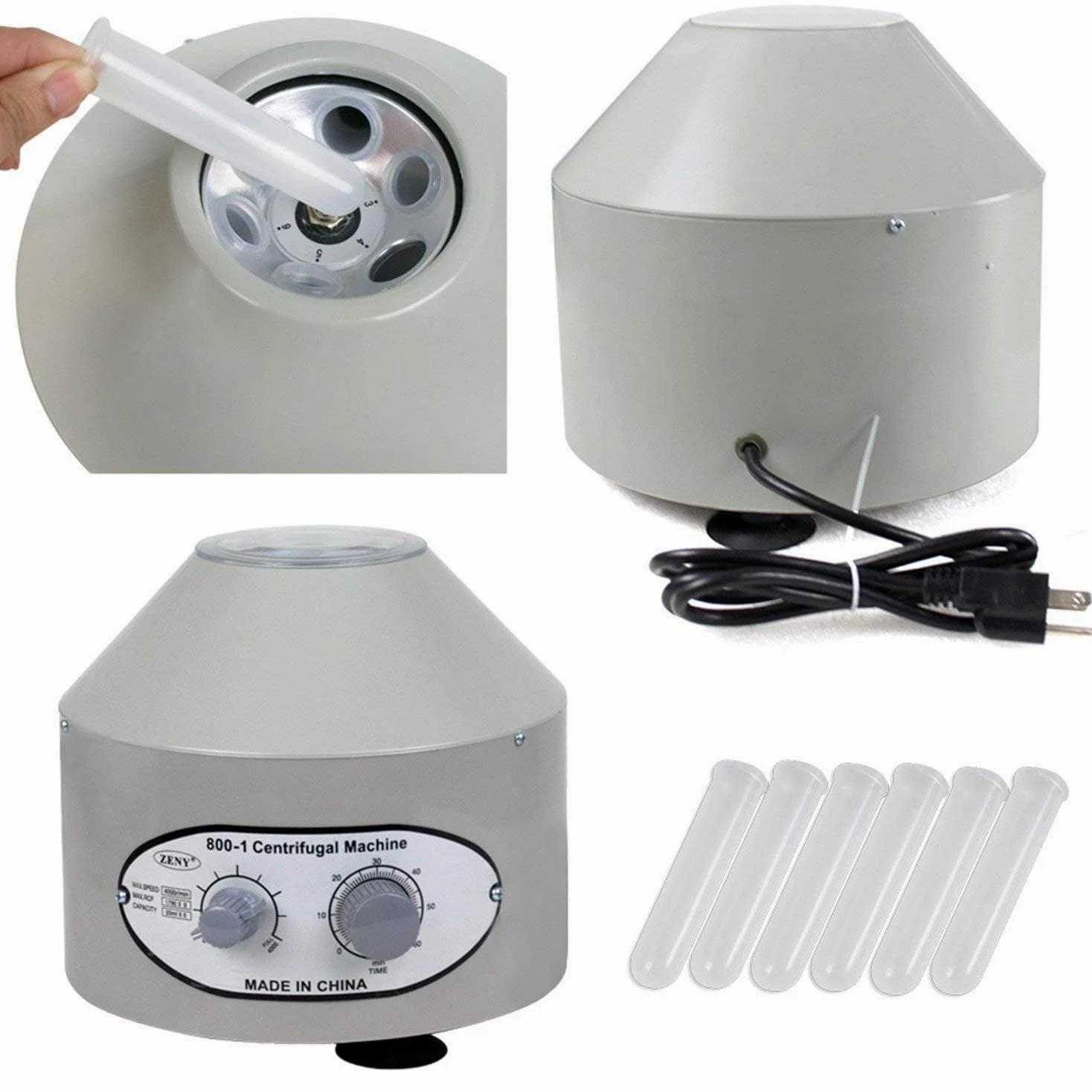 Macchina centrifuga da laboratorio a bassa velocità con timer da 0 a 60 minuti (coperchio da 0 a 4000 giri/min: 20 ml x 6 tubi)