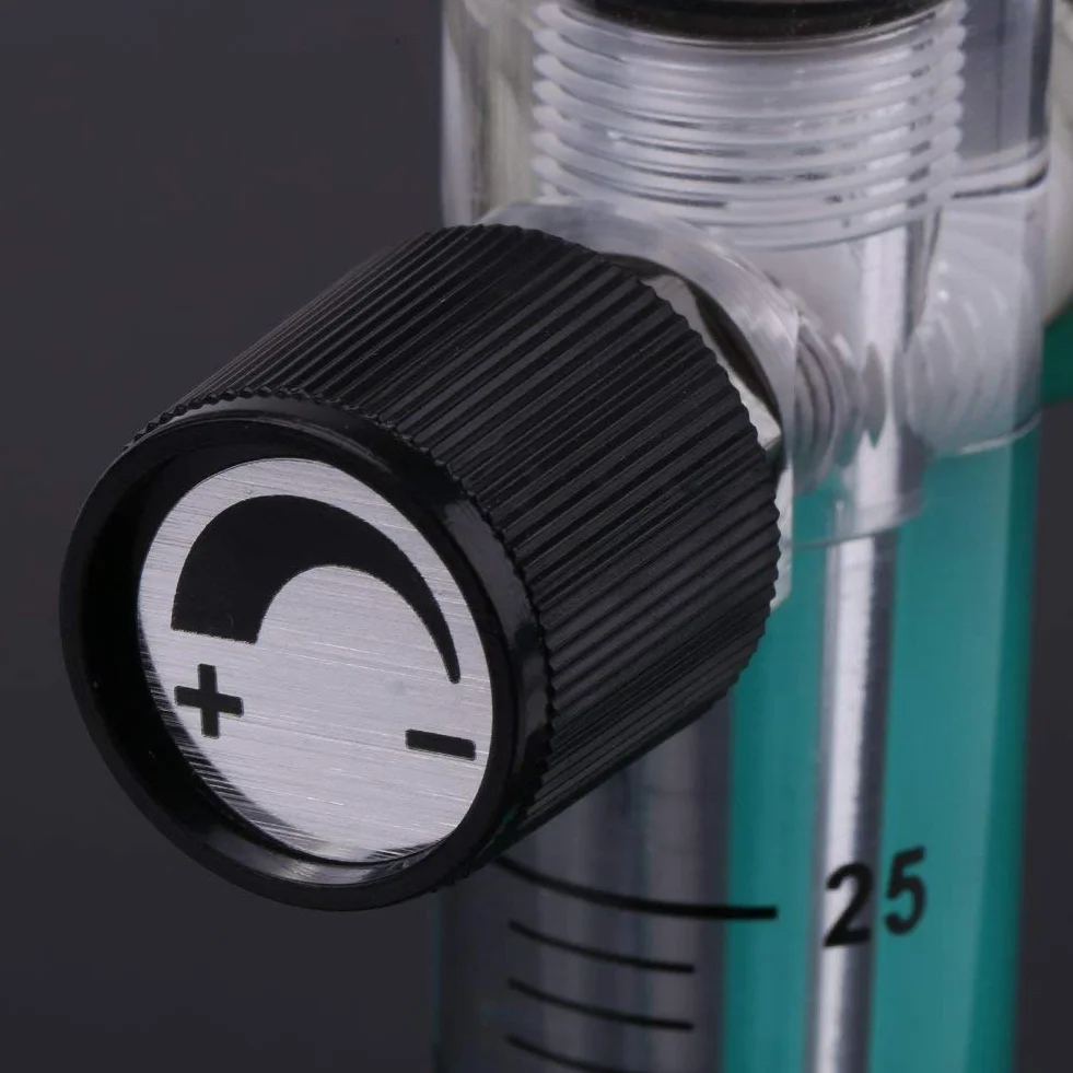 Miernik przepływu gazu 2,5-25 l/min, 0,6 MPa, akryl, plastik, metal